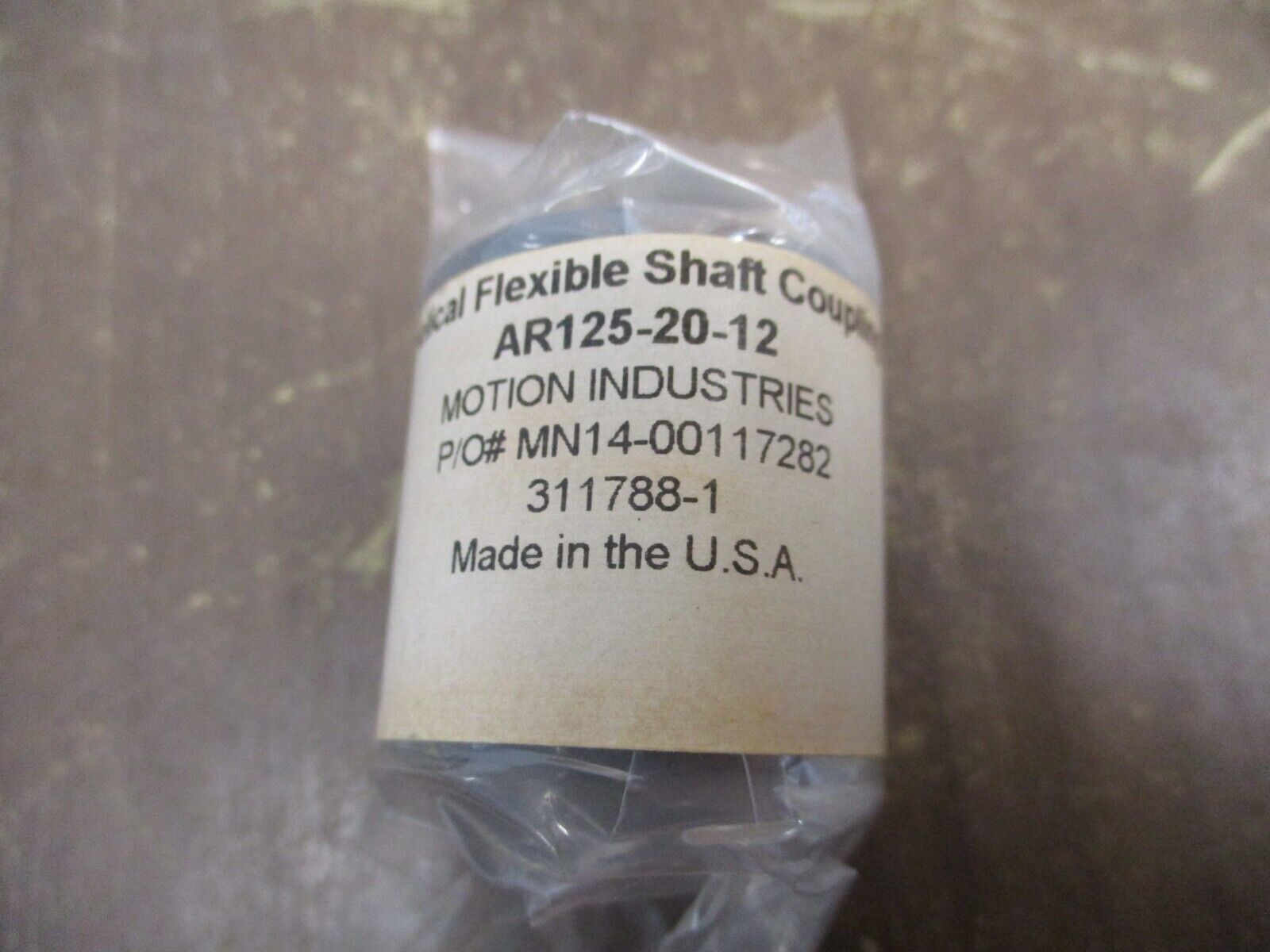 Helical Flexible Shaft Coupling AR125-20-12 New Surplus