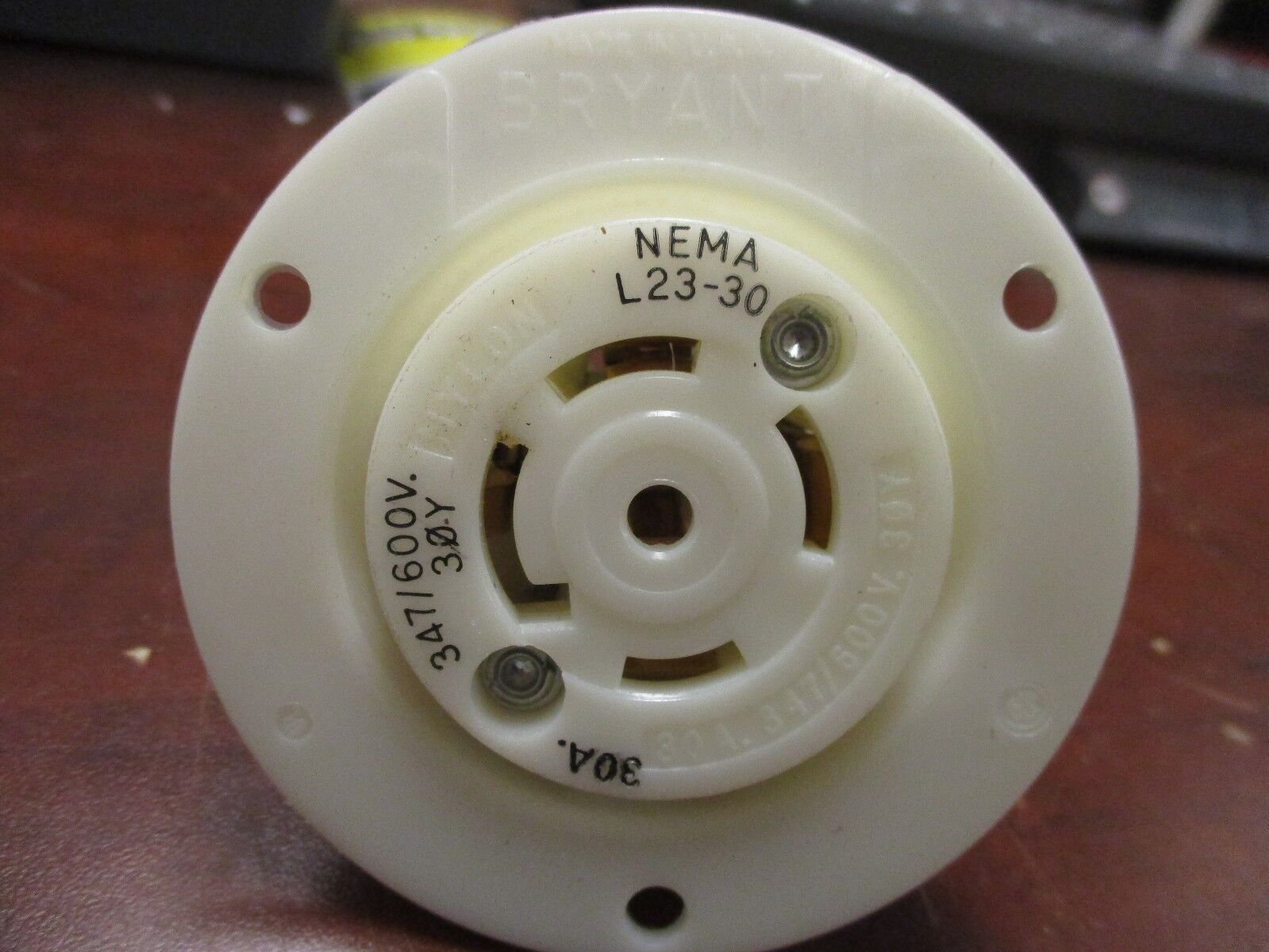 Bryant Nema L23-30 Receptacle 30A 347/600V 3Ph 4P 5W Used