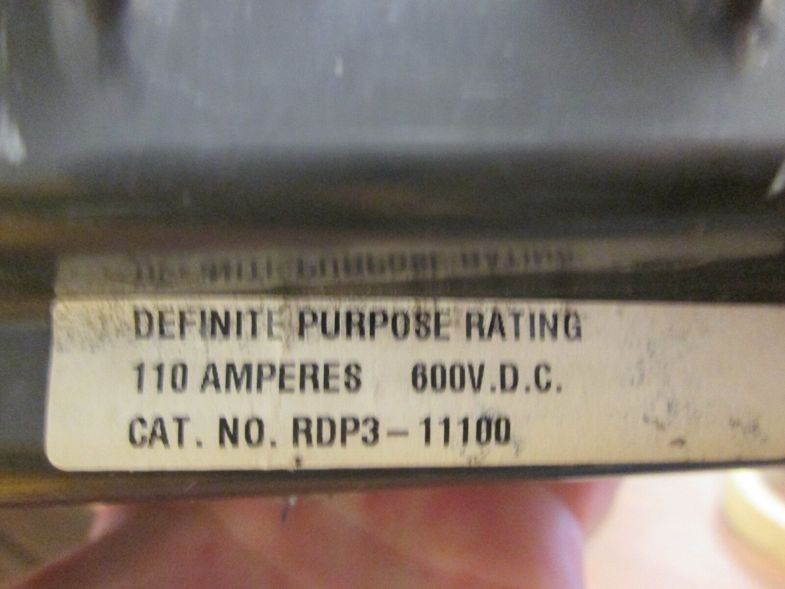 Joslyn Clark Definite Purpose Contactor RDPS-11100 110A 600VDC 120V Coil Used