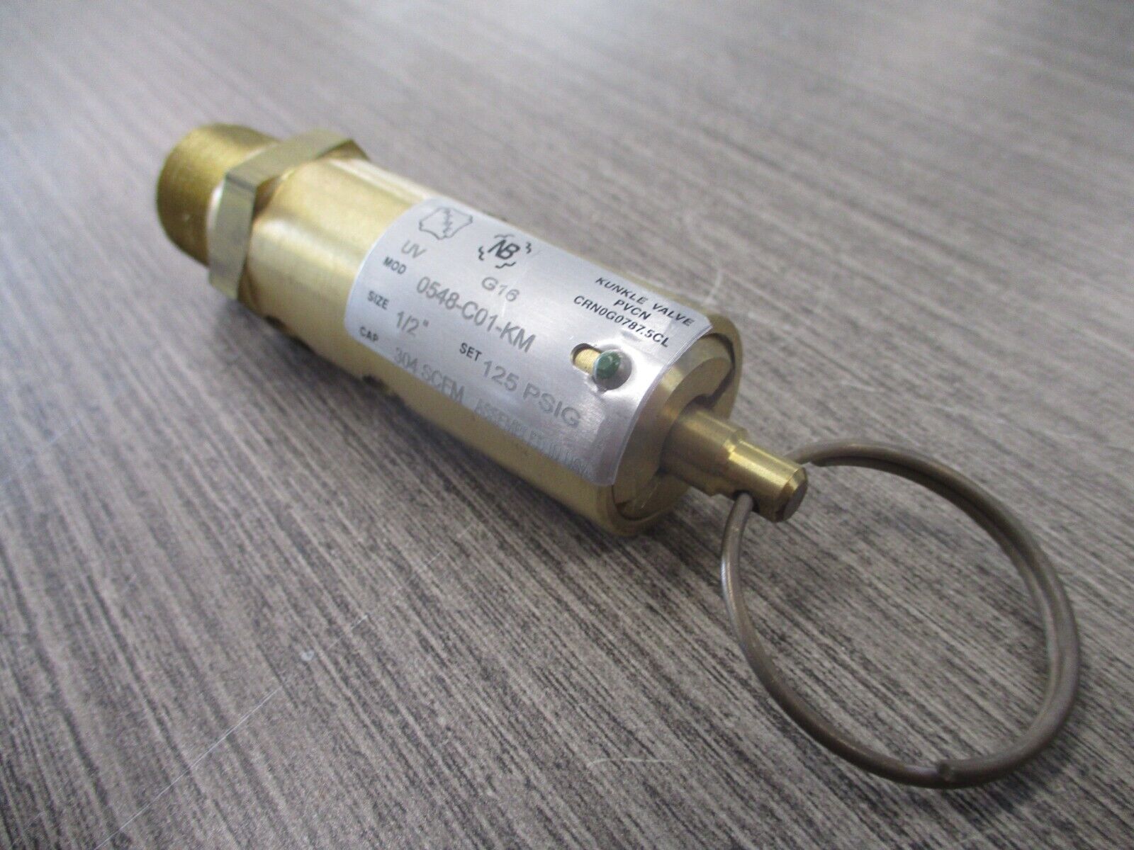 Kunkle Pressure Relief Valve 0548-C01-KM-0125 New Surplus
