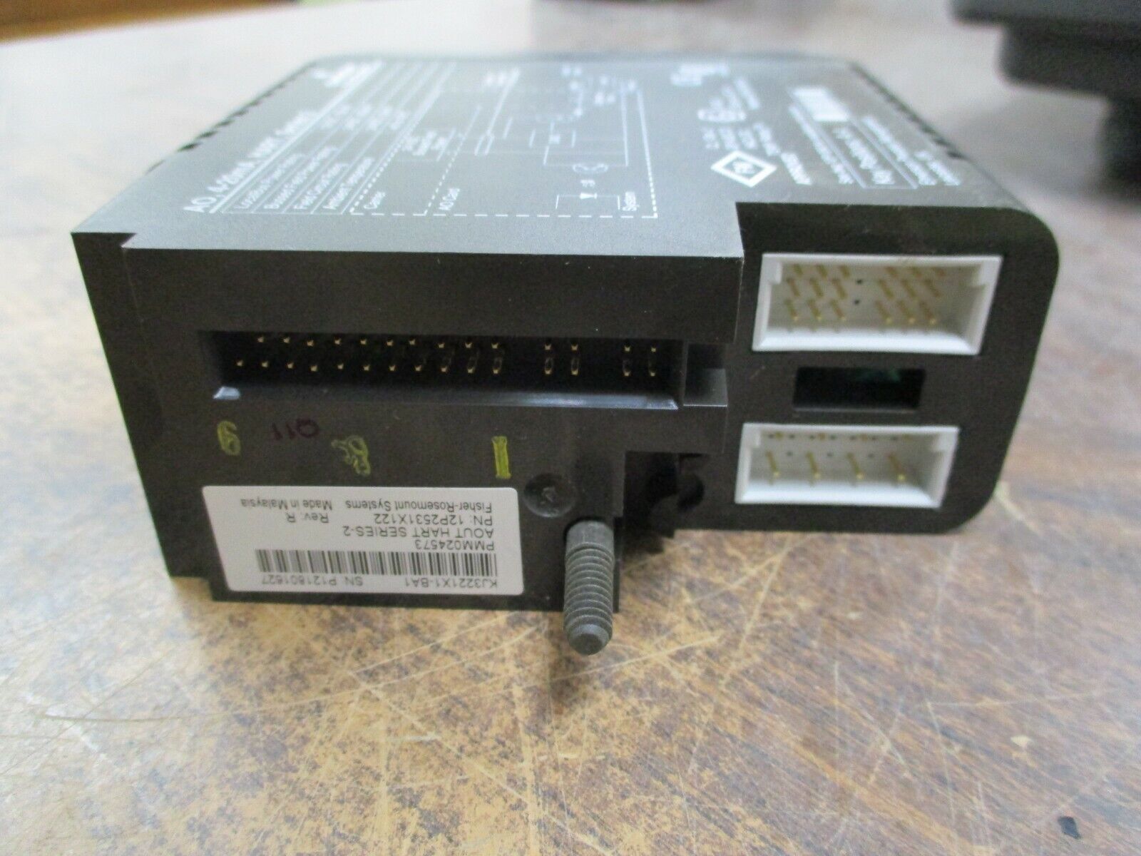 Emerson KJ3221X1-BA1 Analog Output Module 12P2531X122 Rev R Series 2 4-20mA Used