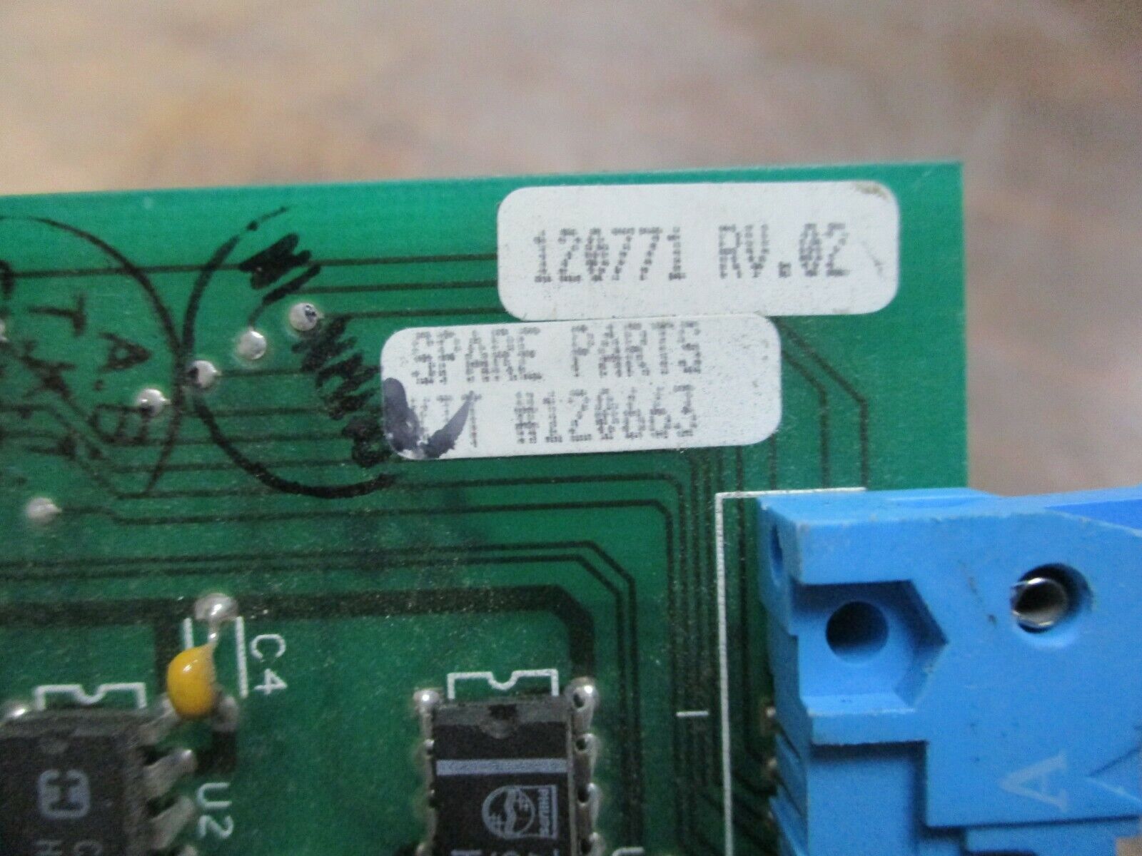 Allen-Bradley Drive interface Board w/ Jog Board 120771 RV. 02 Used