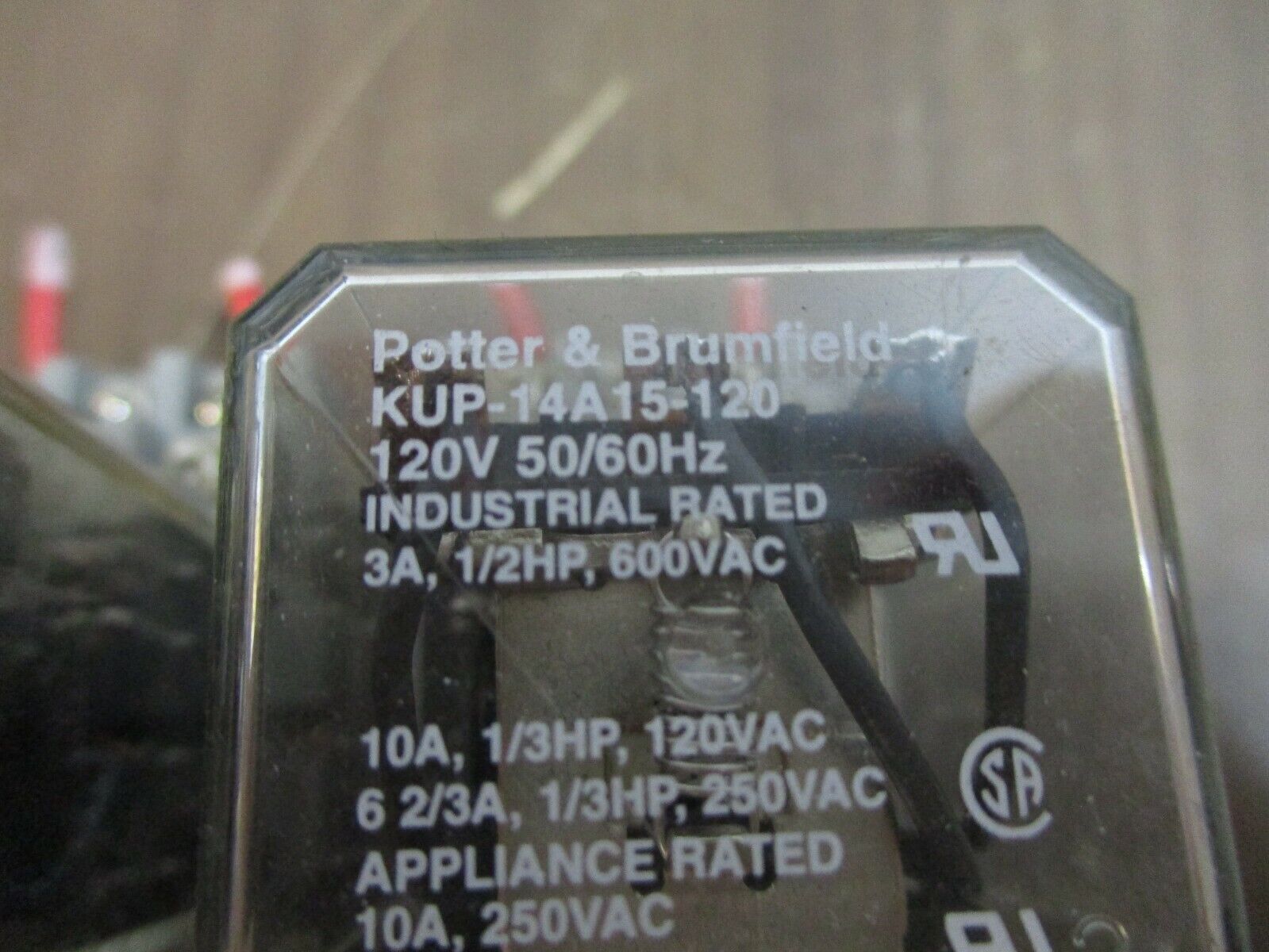 Potter & Brumfield Relay KUP-14A15-120 120V w/ Base *Lot of 2* Used