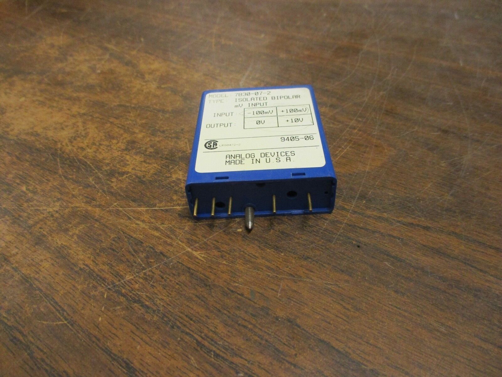 Analog Devices Isolated Bipolar mV Input Module 7B30-07-2 Used