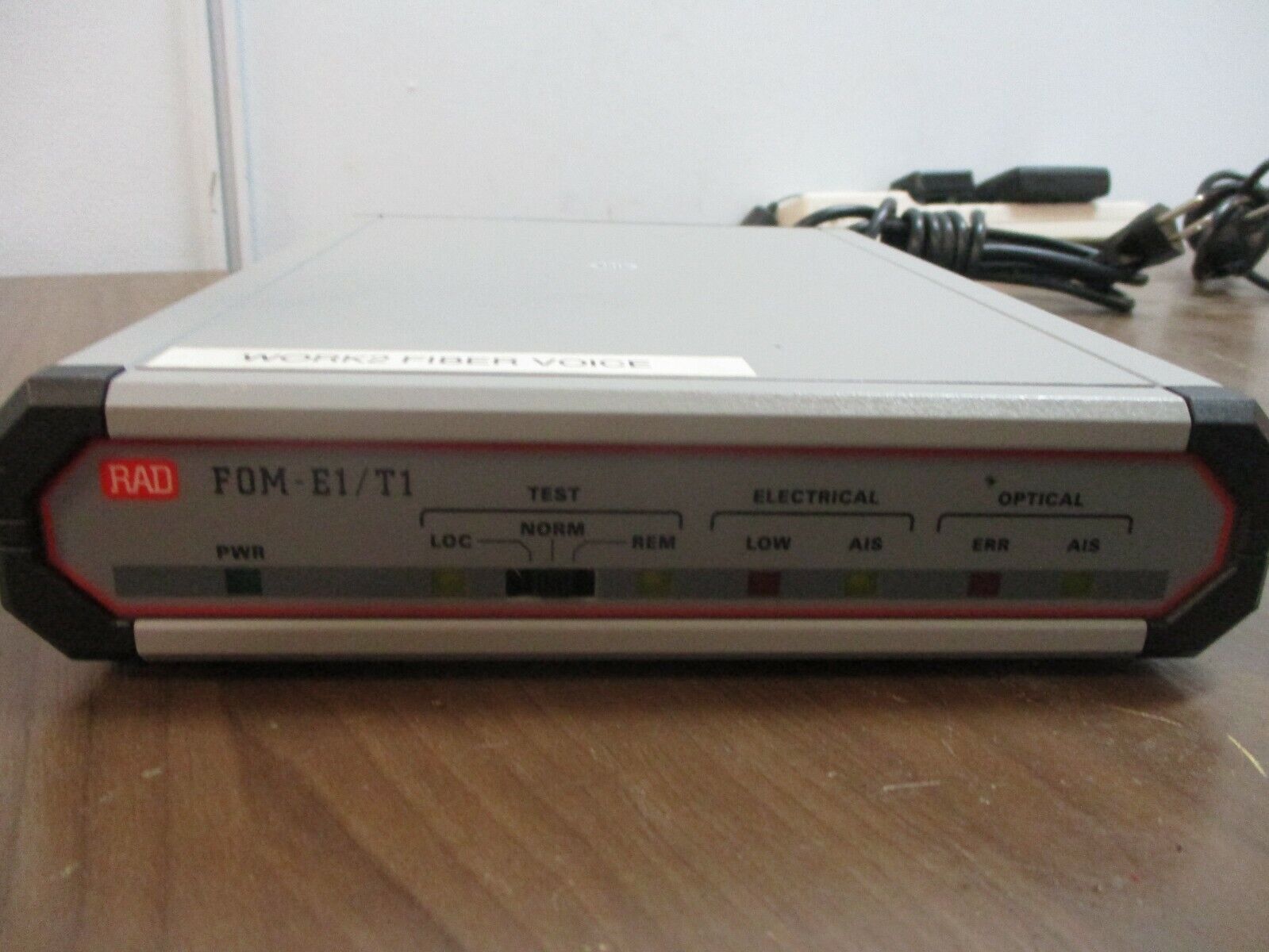 RAD FOM-E1T1/SC13/115 Fiber Optic Modem 2841430000 115V 0.15A 50/60Hz Used