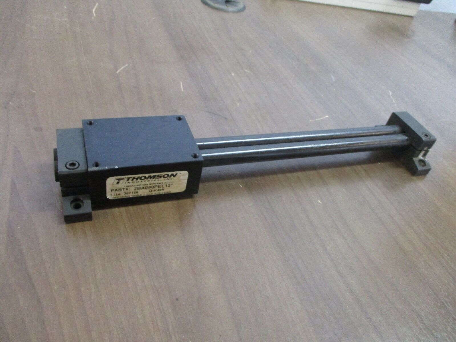 Thomson Quickslide Linear Motion System 2BA080PEL12 Length: 12" Used