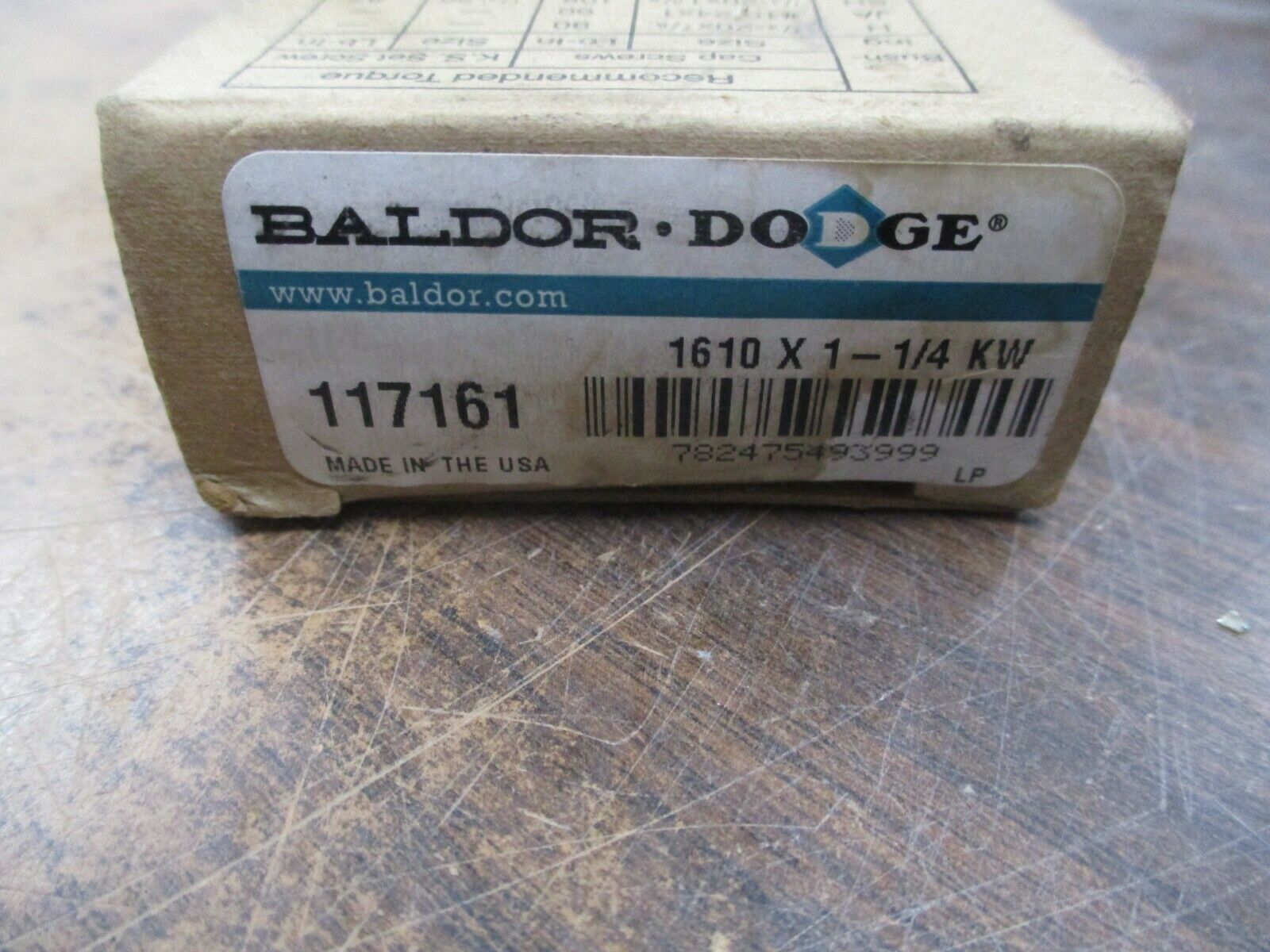 Baldor Dodge Bushing 117161 1610x1-1/4KW New Surplus