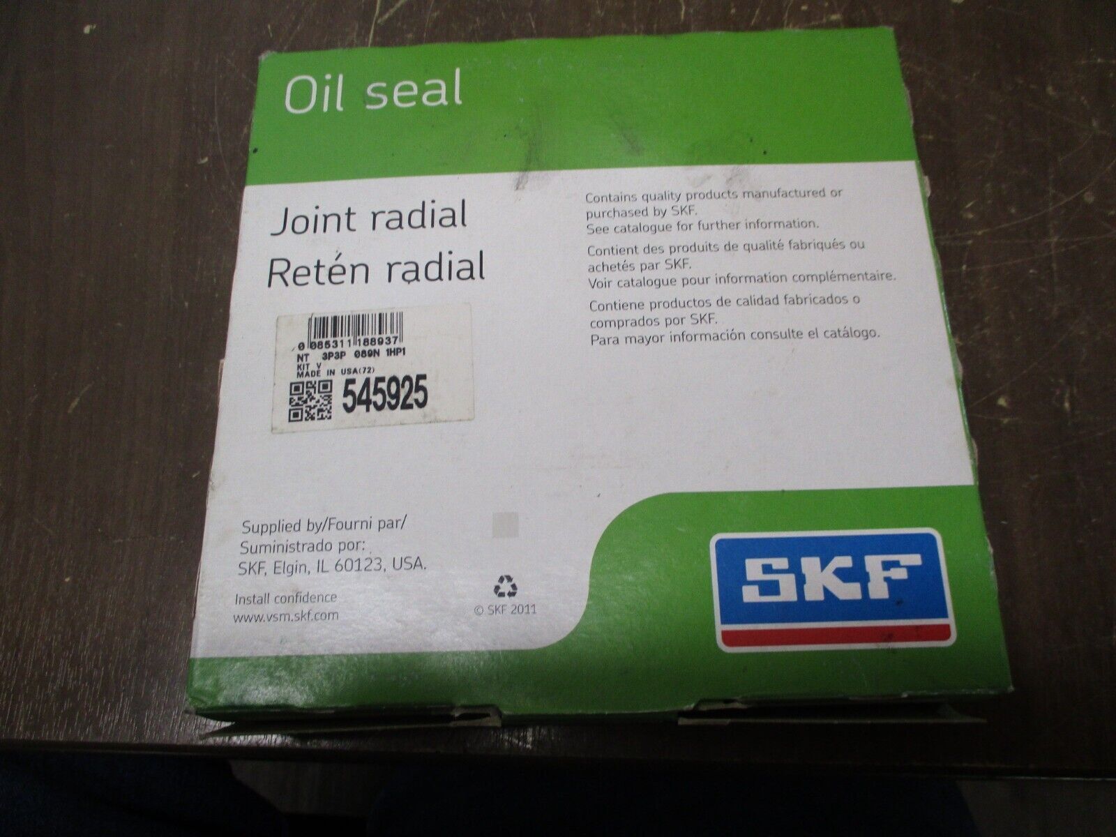 SKF Joint Radial Oil Seal 545925 New Surplus