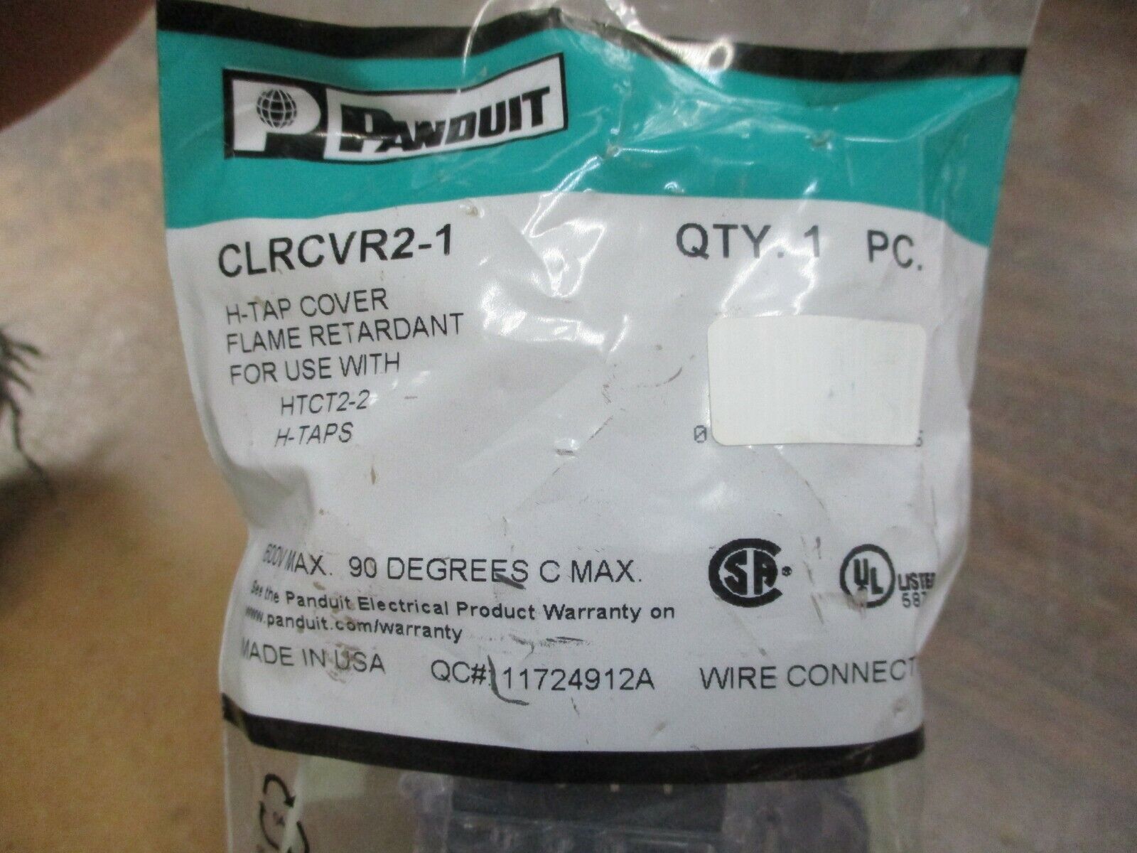 Panduit H-Tap Cover CLRCVR2-1 600V New Surplus
