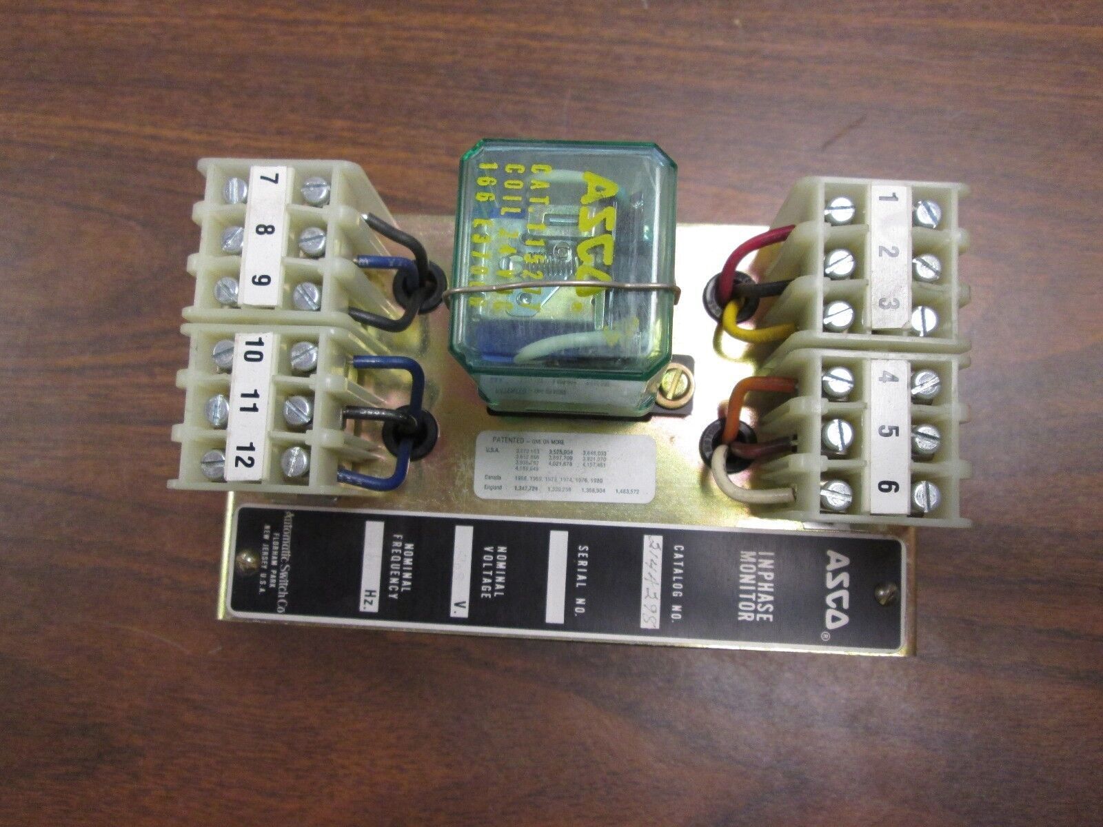 ASCO In Phase Monitor 214A298 208V 60HZ Used