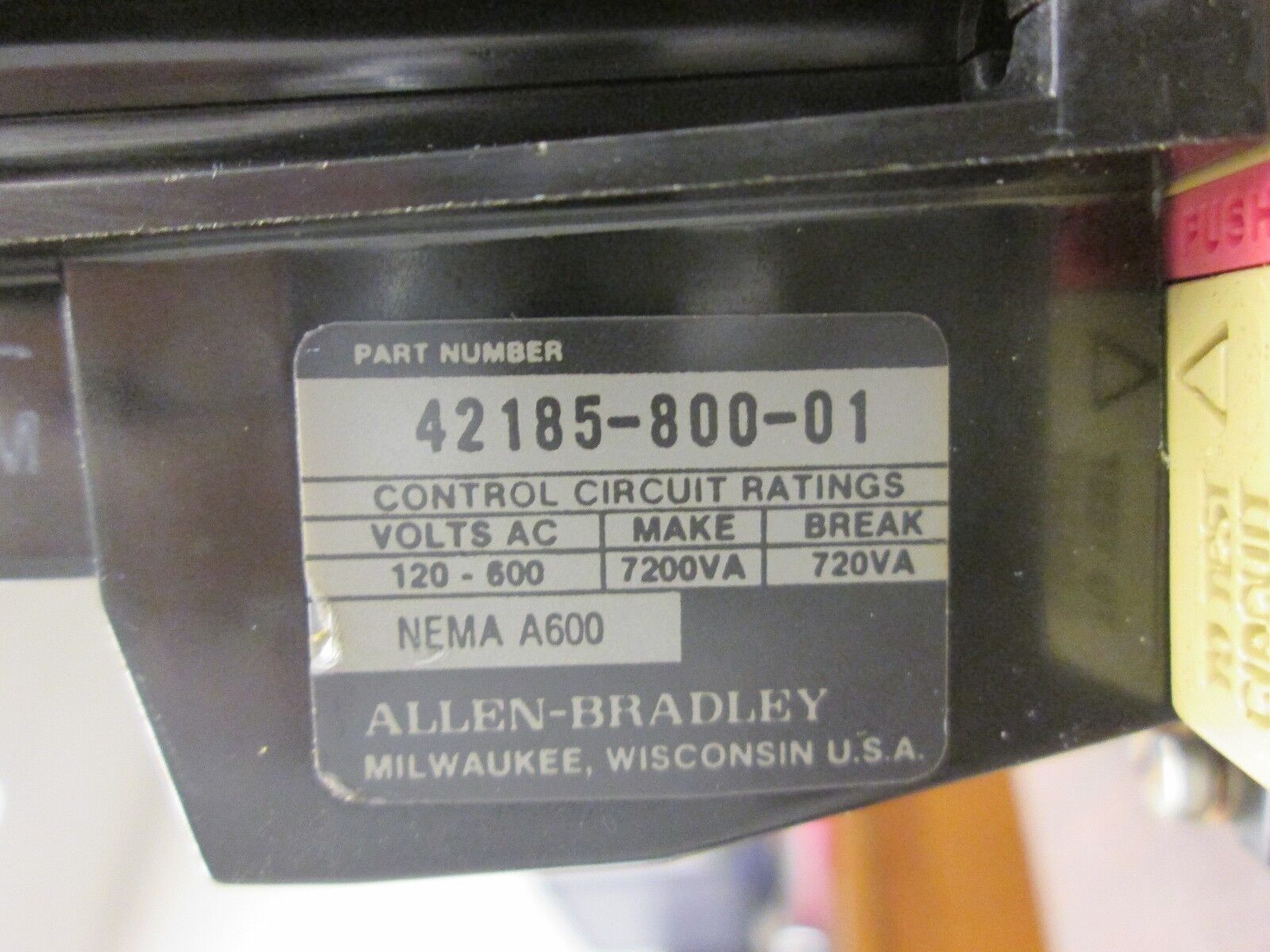 Allen-Bradley Starter 509-AOD 115-120V Coil Size 0 600V Used