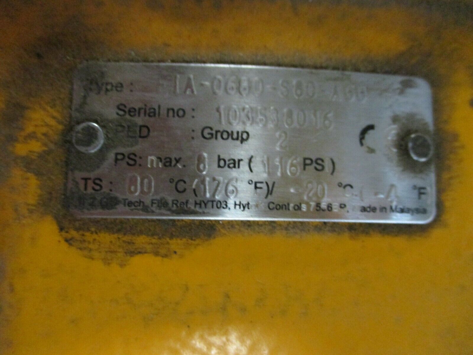 Hytork 680 Actuated Valve w/Accutrak Duel Display Monitor EIA-0680-S80-A00 Used