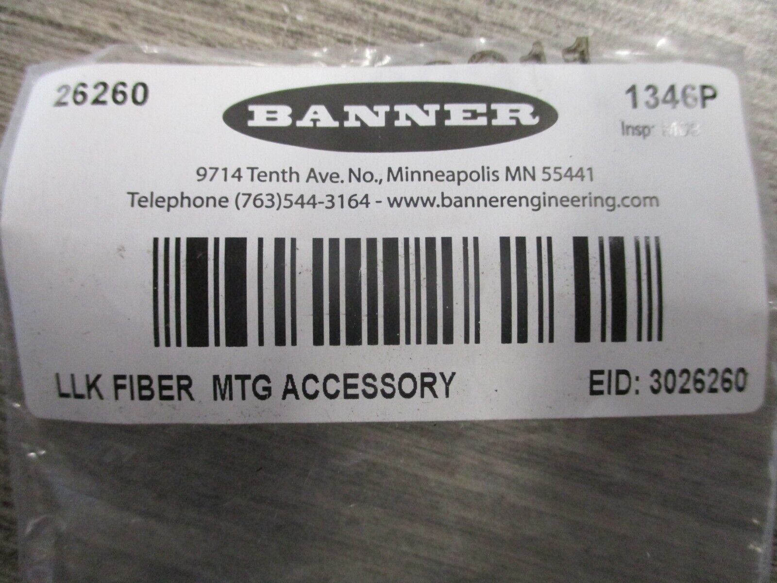 Banner LLK Fiber MTG Accessory 26260 *Lot of 2* New Surplus