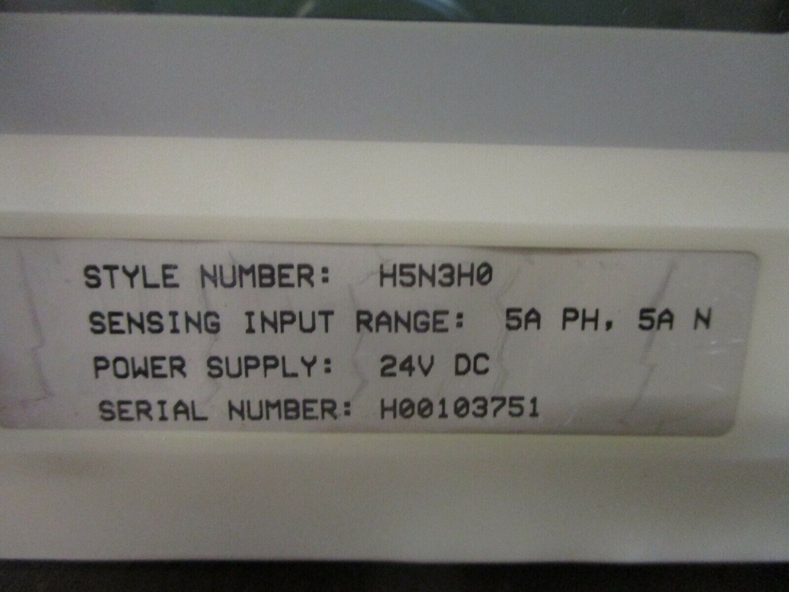 Basler BE1-851 Overcurrent Relay H5N3H0 24VDC Sensing Input Range: 5A Ph, 5A N