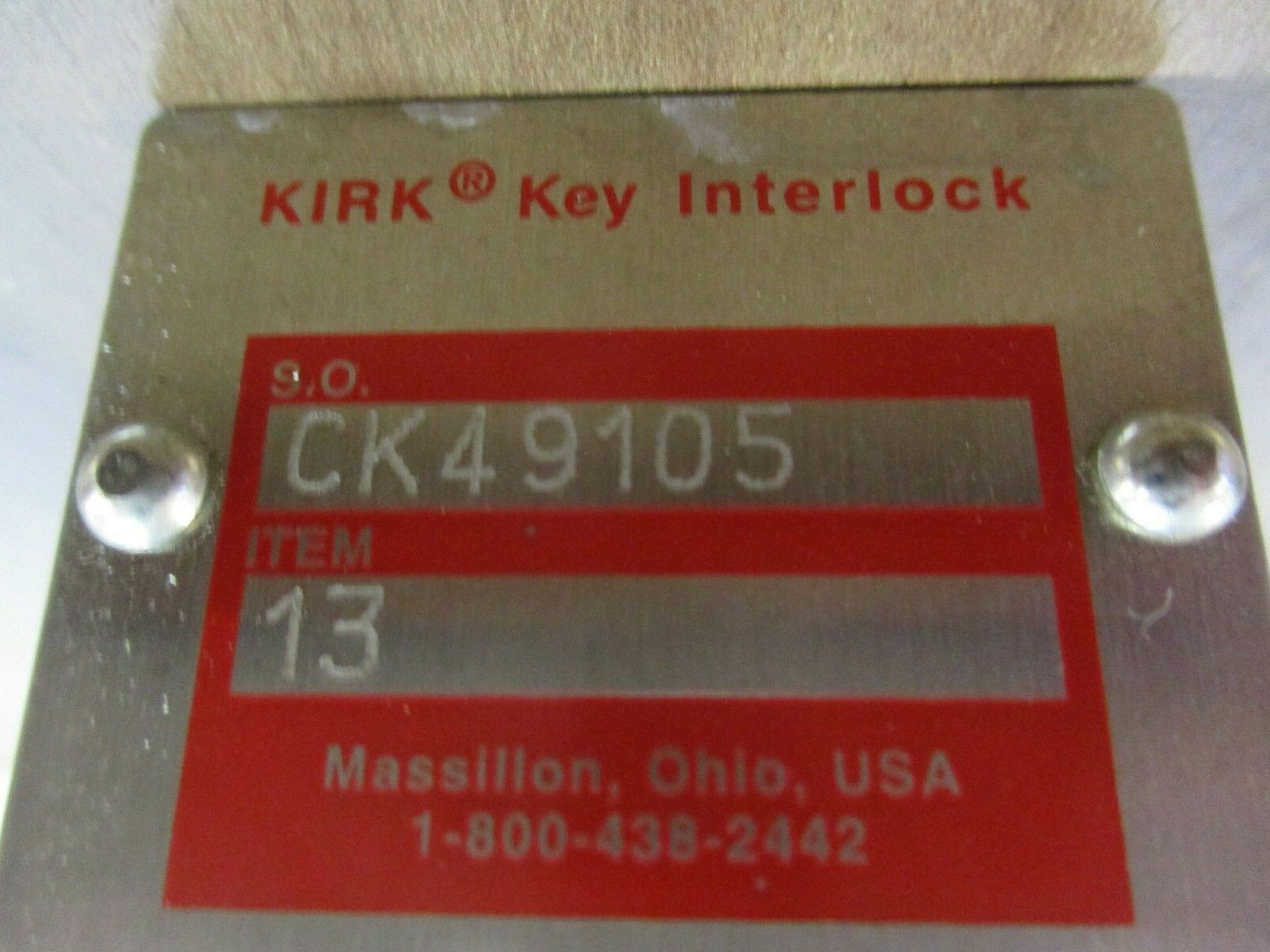 Kirk Interlock CK49105 Stab Length: 1" to 1 3/4" Used