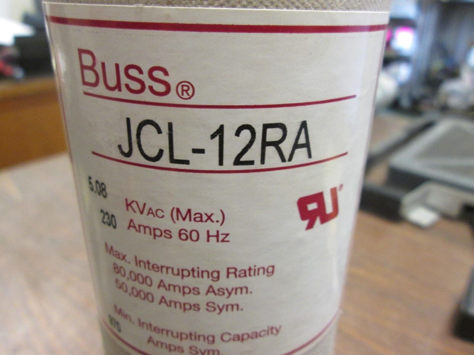 Buss Medium Voltage Fuse JCL-12RA 5.08KV 230A Used