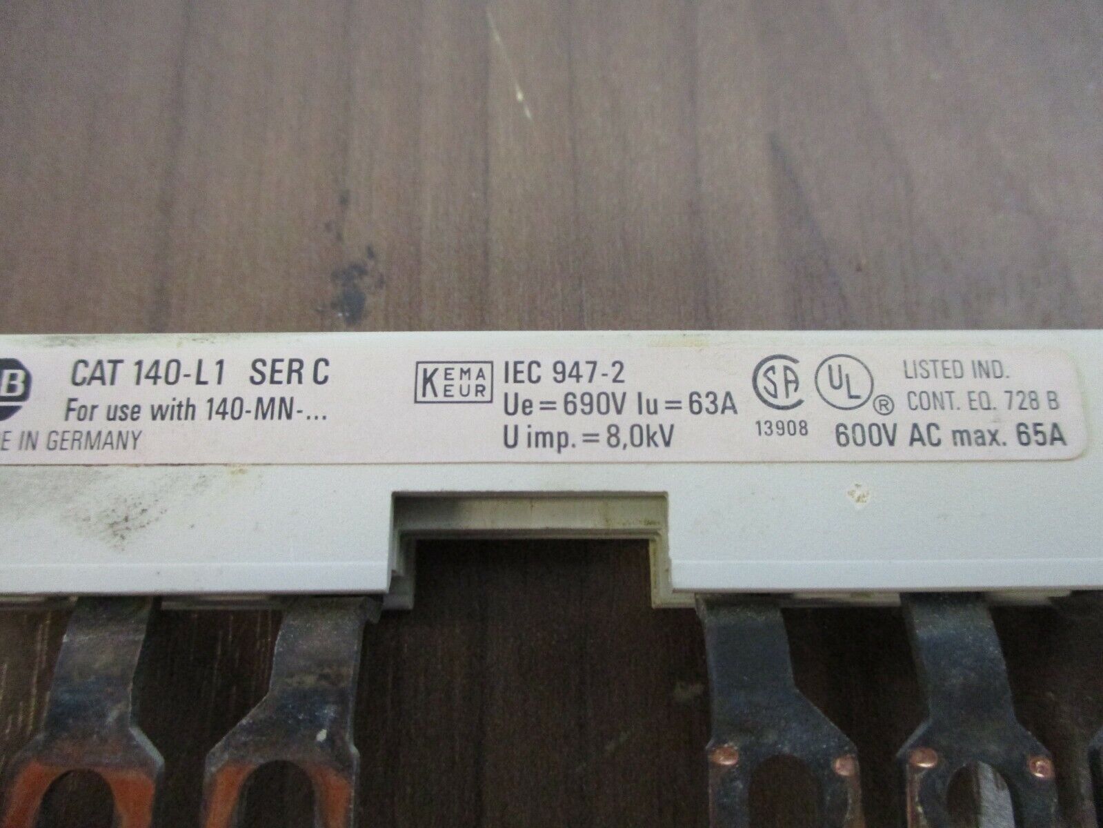 Allen-Bradley Commoning Link 140-L1 Ser. C 65A 600V *Lot of 3* Used
