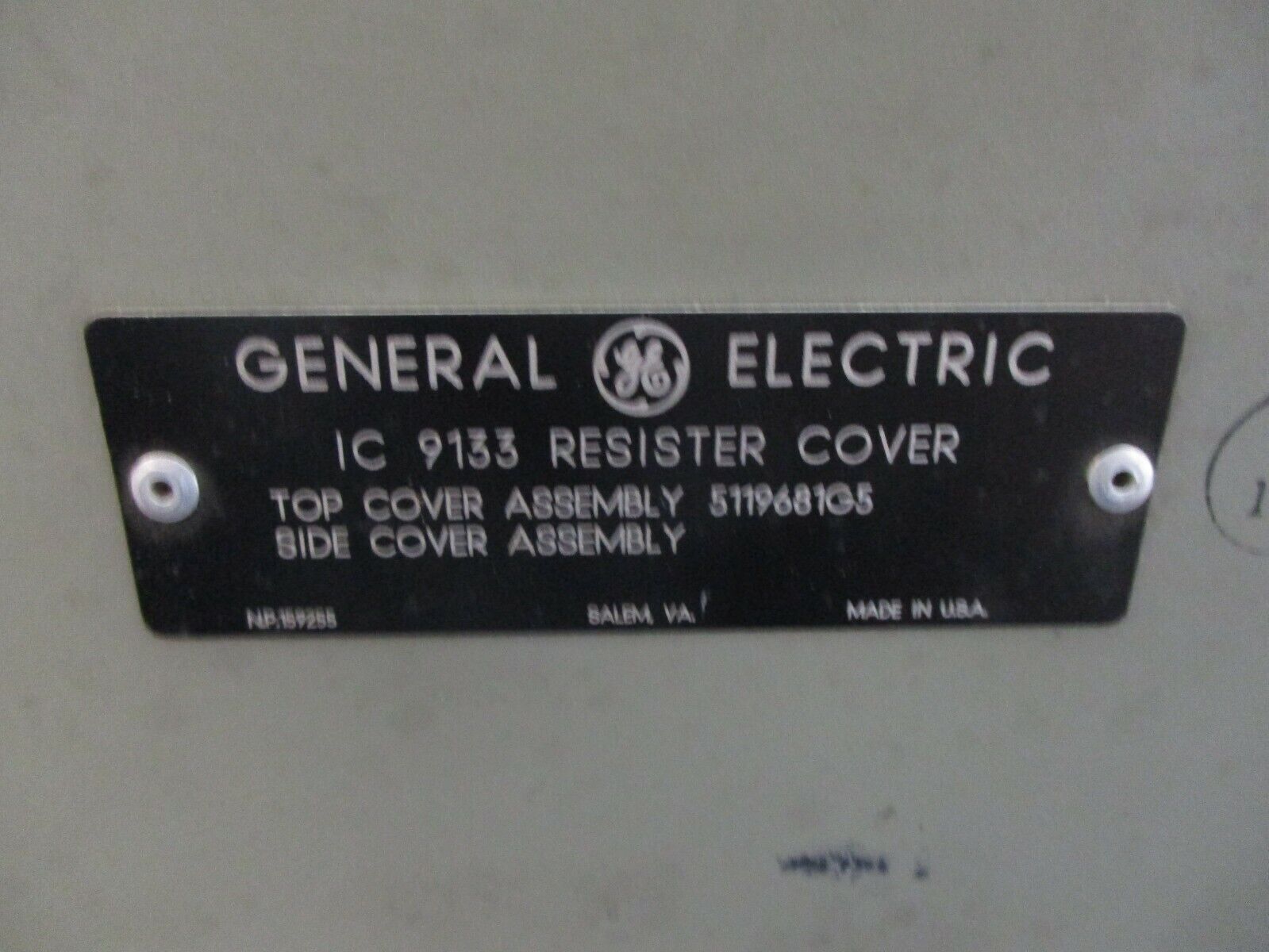 GE IC 9133 Resister Bank 5119681G5 Used
