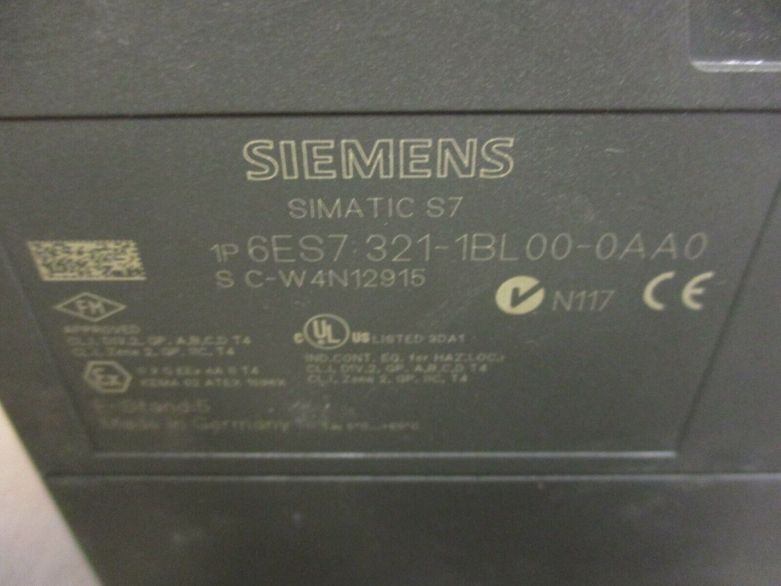 Siemens Simatic S7 PLC Module 6ES7 321-1BL00-0AA0 Used