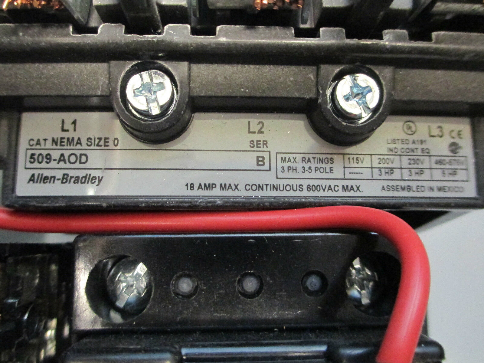 Allen-Bradley Motor Combination 512-AACD-3-24R, Size 0 30A 600V Fusible