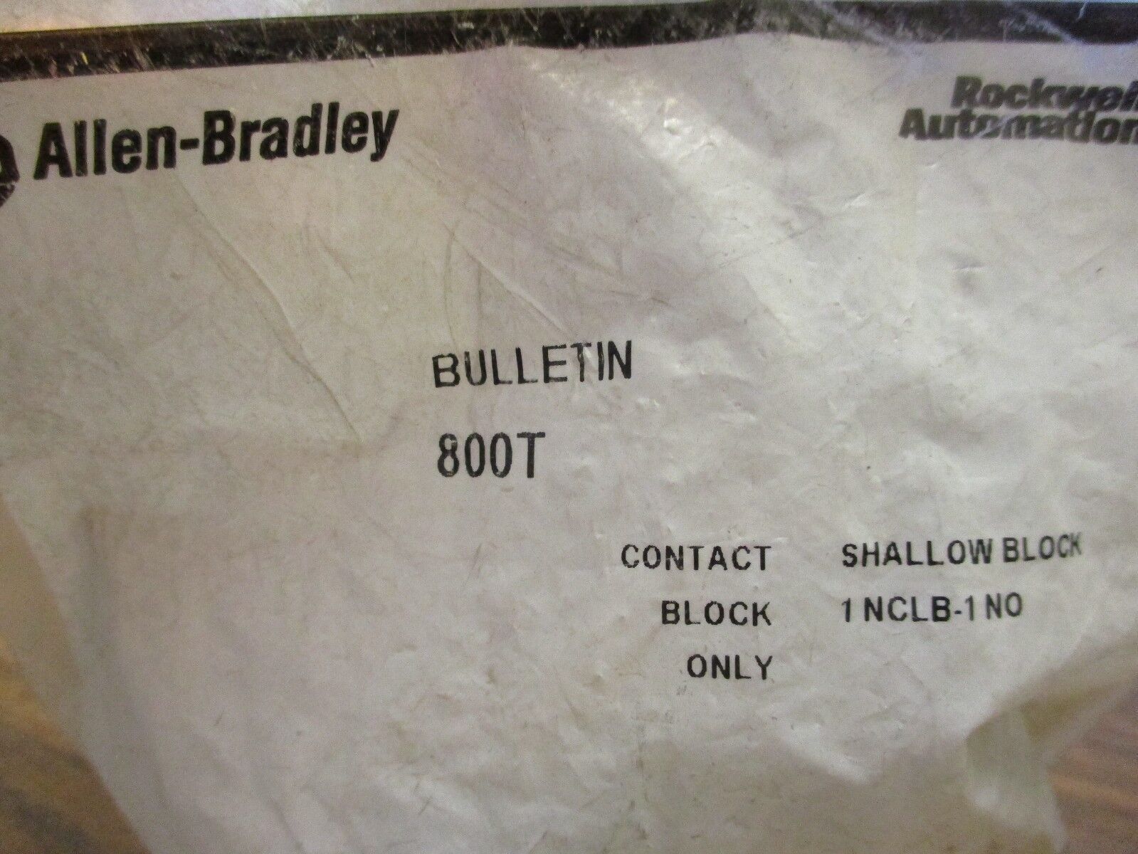 Allen-Bradley Shallow Contact Block 800T-XA1 Ser E New Surplus