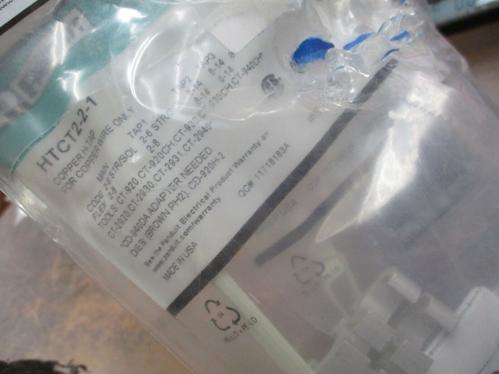 Panduit H-Tap & Clear Cover Kit HTWC2-2-1 For Copper Wire Only 600V New Surplus