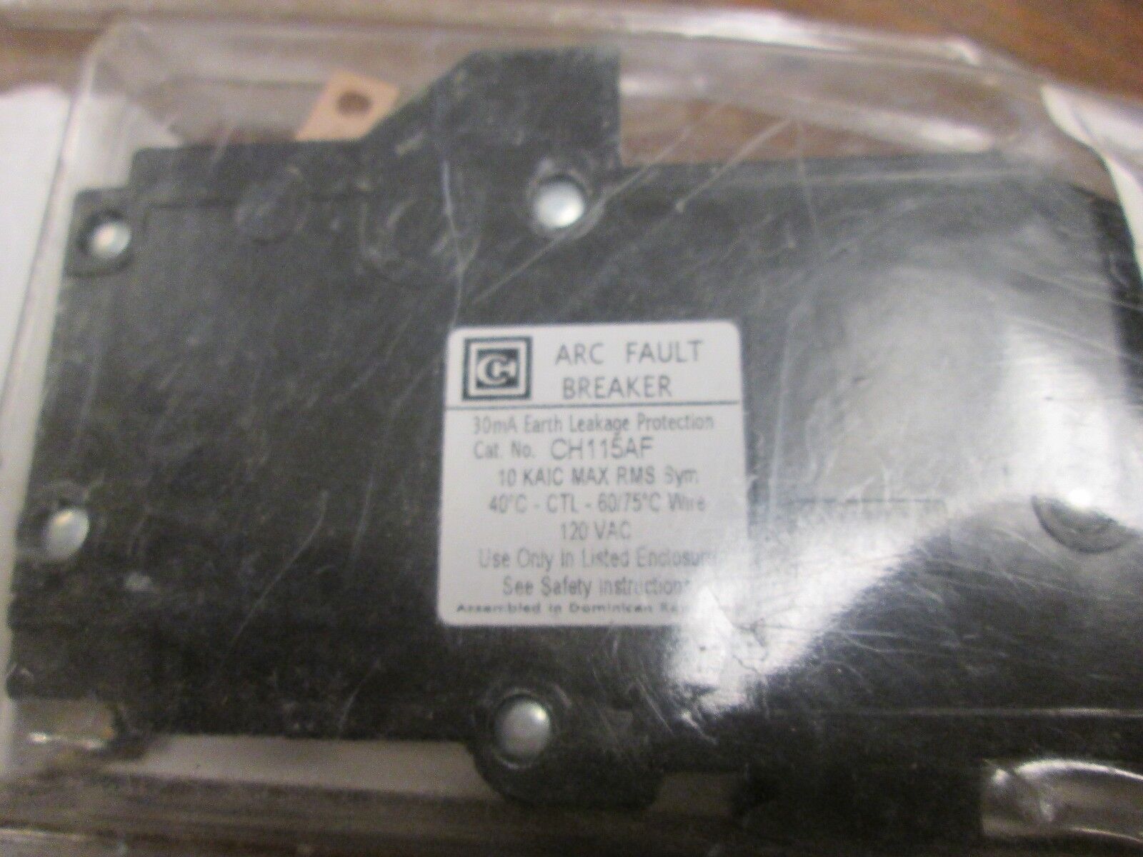 Eaton Circuit Breaker CH115AFCS 15A 1P 120V 60Hz New Surplus