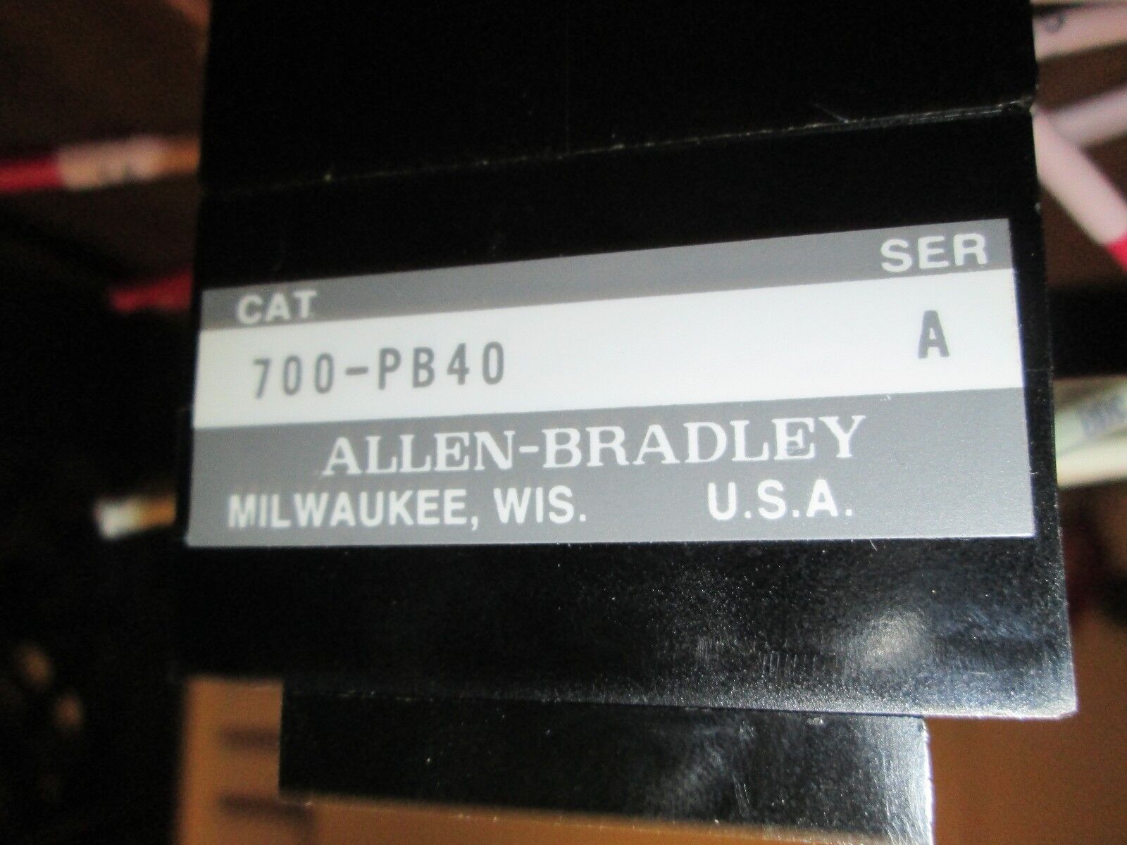Allen-Bradley Control Relay 700-PB40 700-P400A1 Relay 115-120V Coil Used