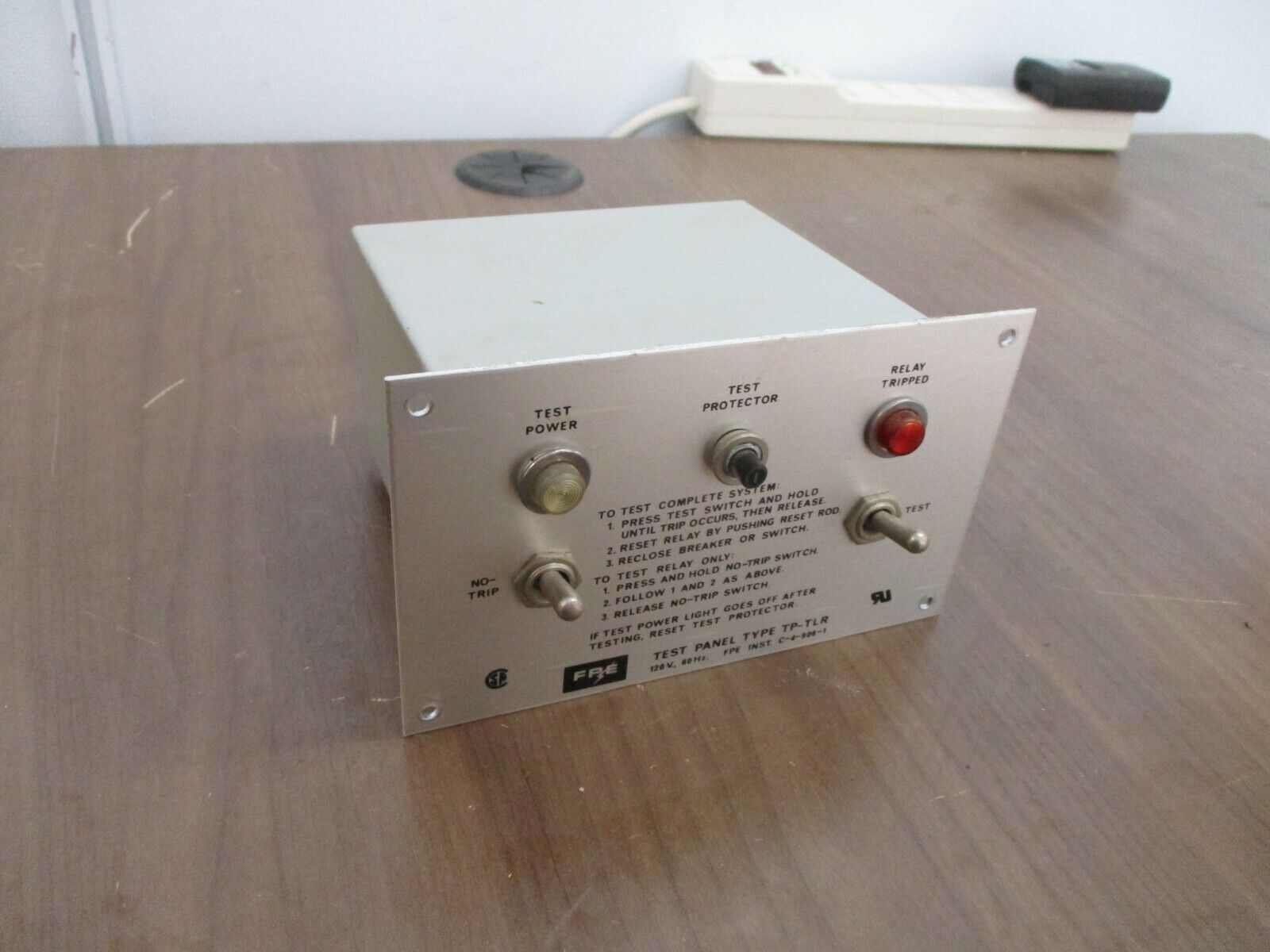 FPE Ground Fault Test Panel TP-TLR 120V 60Hz Used