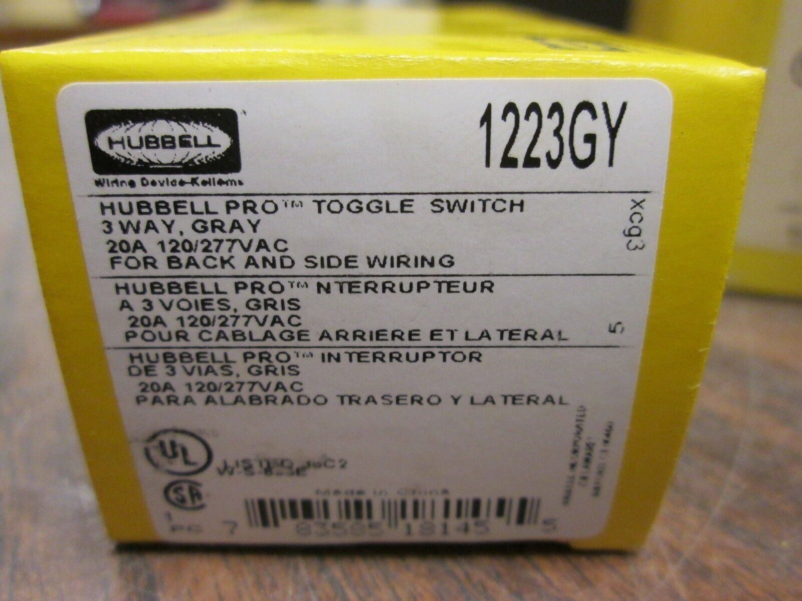 Hubbell Hubbell-Pro Toggle Switch 1223GY 20A 120/277V *Box of 5* New Surplus