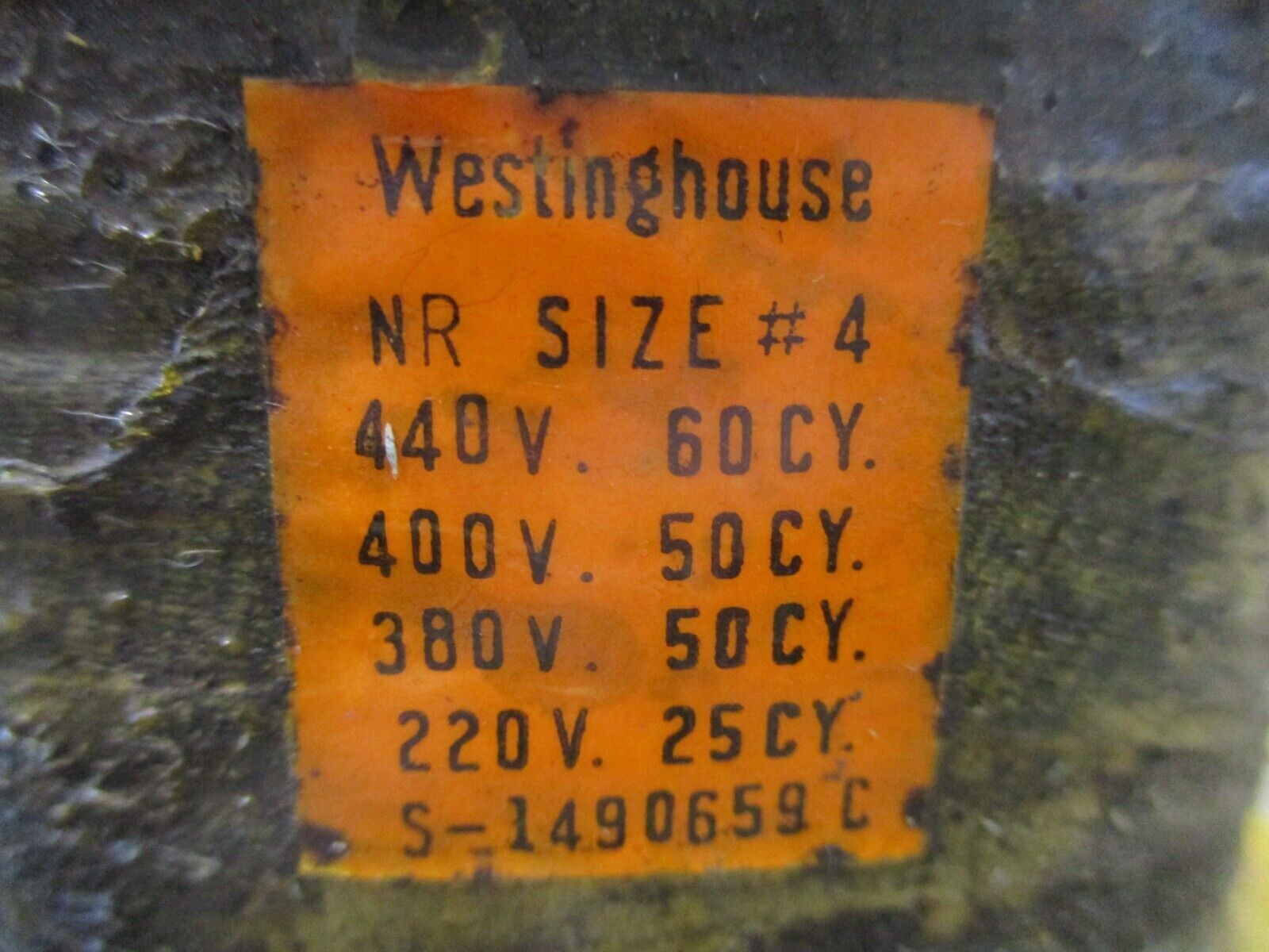 Westinghouse Size 4 Coil S-1490659 C 440V @ 60HZ 380/400V @50HZ 220V *Used*