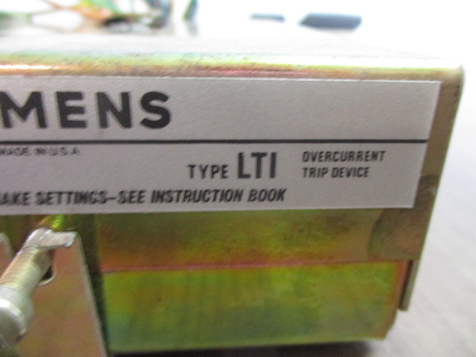 Siemens LimiTrip Overcurrent Trip Device LTI *Used*