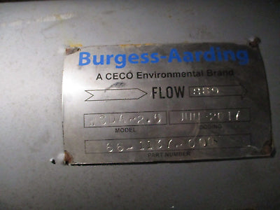 Burgess-Aarding WSDA-2.5 Industrial Silencer 66-1137-00 *Some Shelfwear*