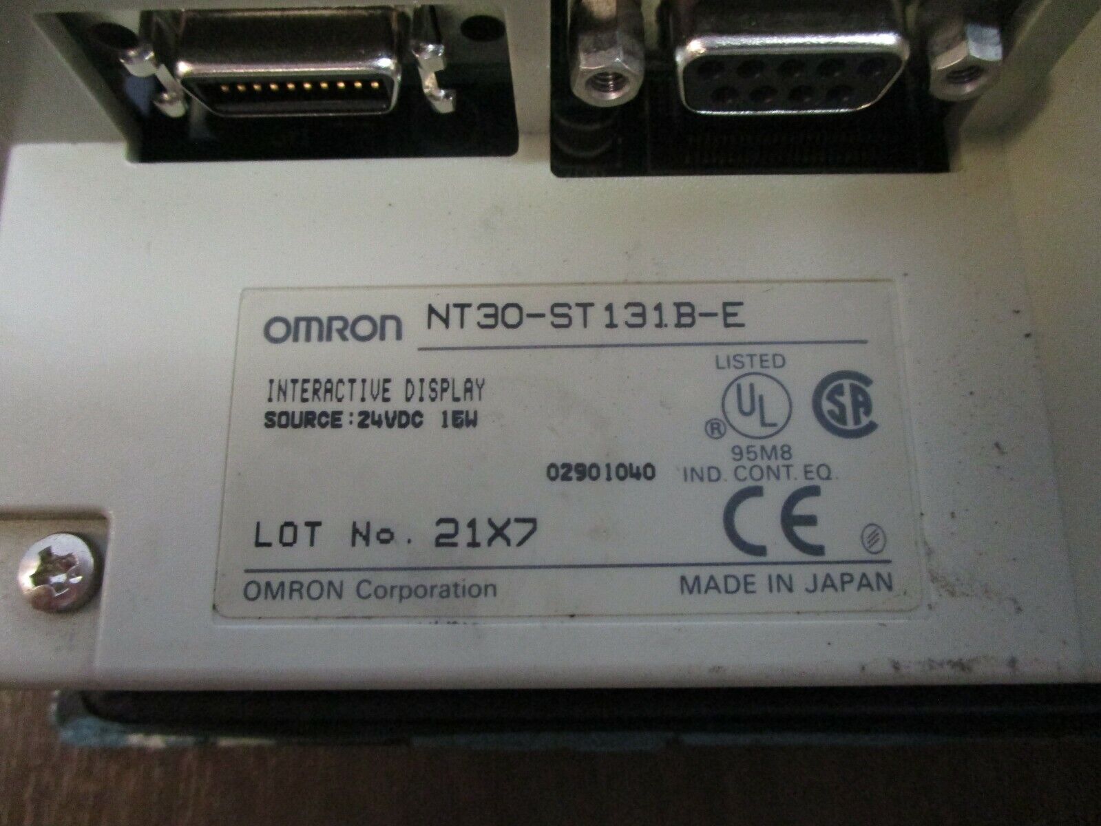 Omron Interactive Display Control Panel NT30-ST131B-E 24VDC 15W Used
