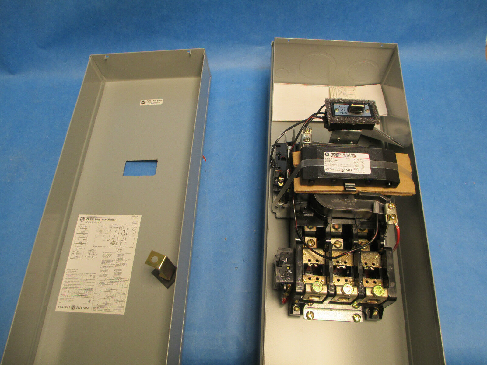 GE Starter With Enclosure CR306F10200AAADA, Size 4 115-120V Coil, New Surplus