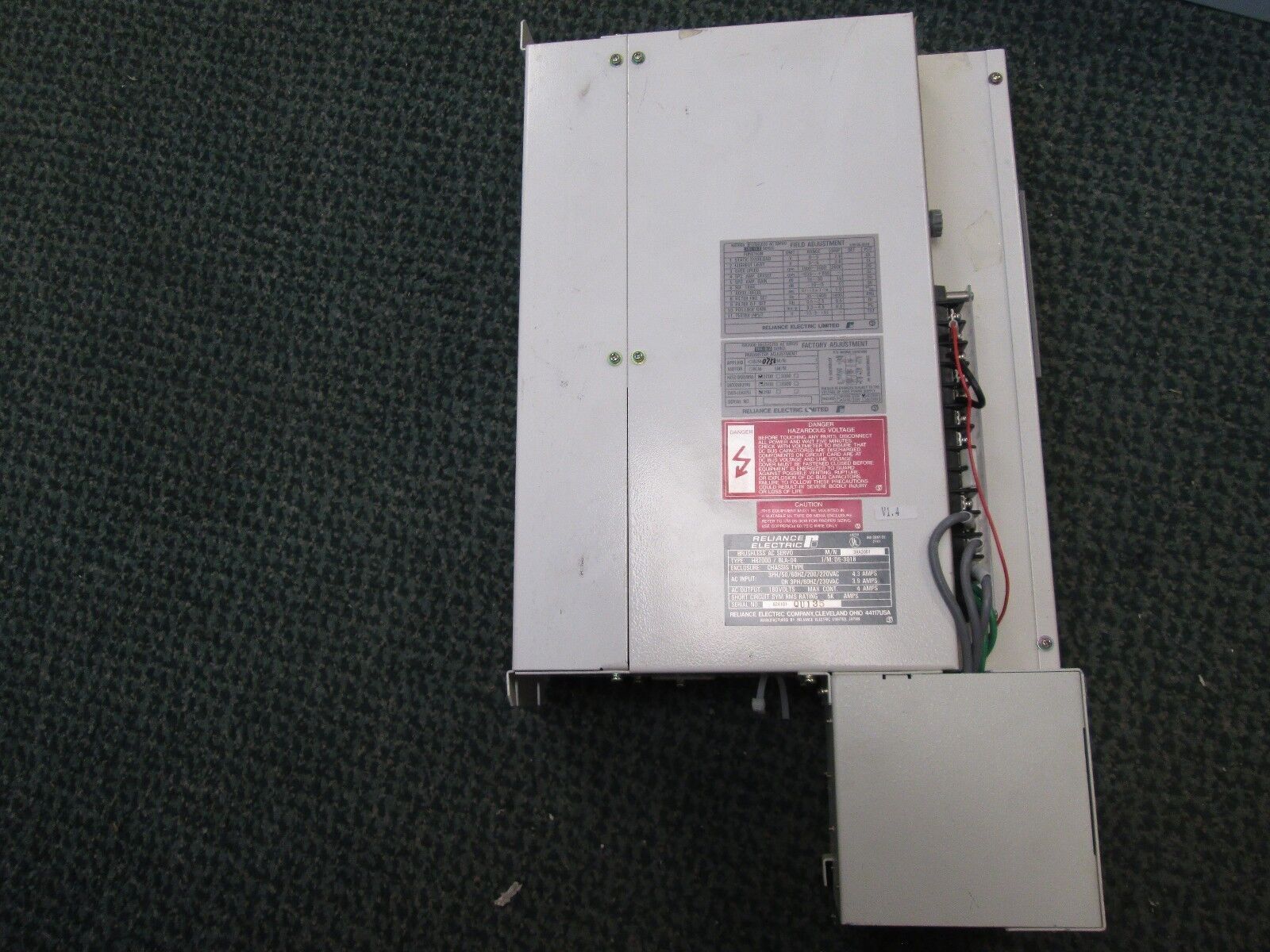 Reliance Brushless AC Servo Drive 3RA2001 HR 2000 Series w/ Dynamic Braking Kit