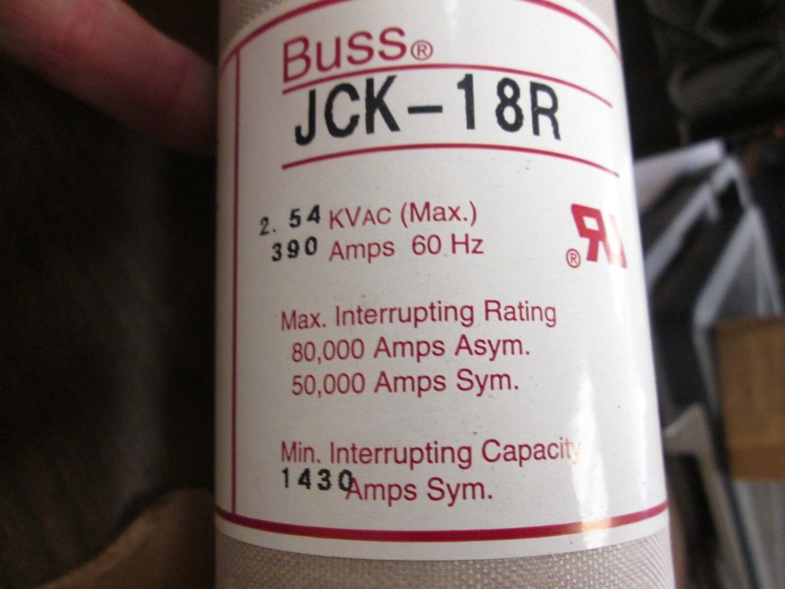 Buss Fuse JCK-18R 2.54KV 390A New Surplus