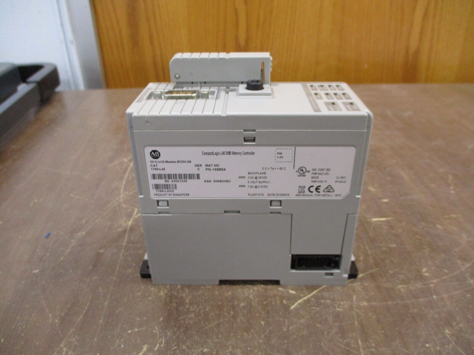 Allen-Bradley CompactLogix L45 3MB Memory Controller 1768-L45 Ser. C Used