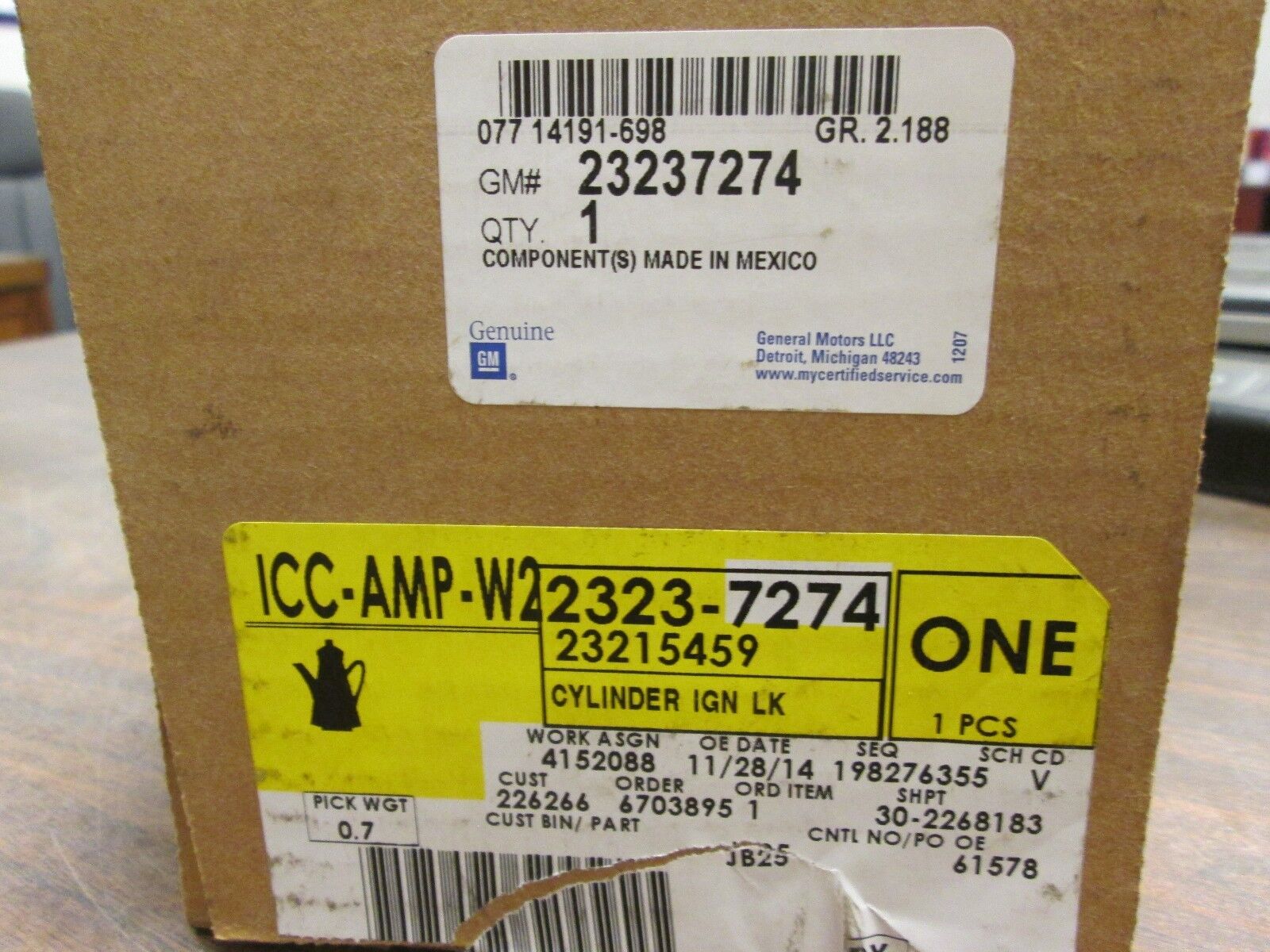 GE Cylinder Kit 2323-7274 New Surplus