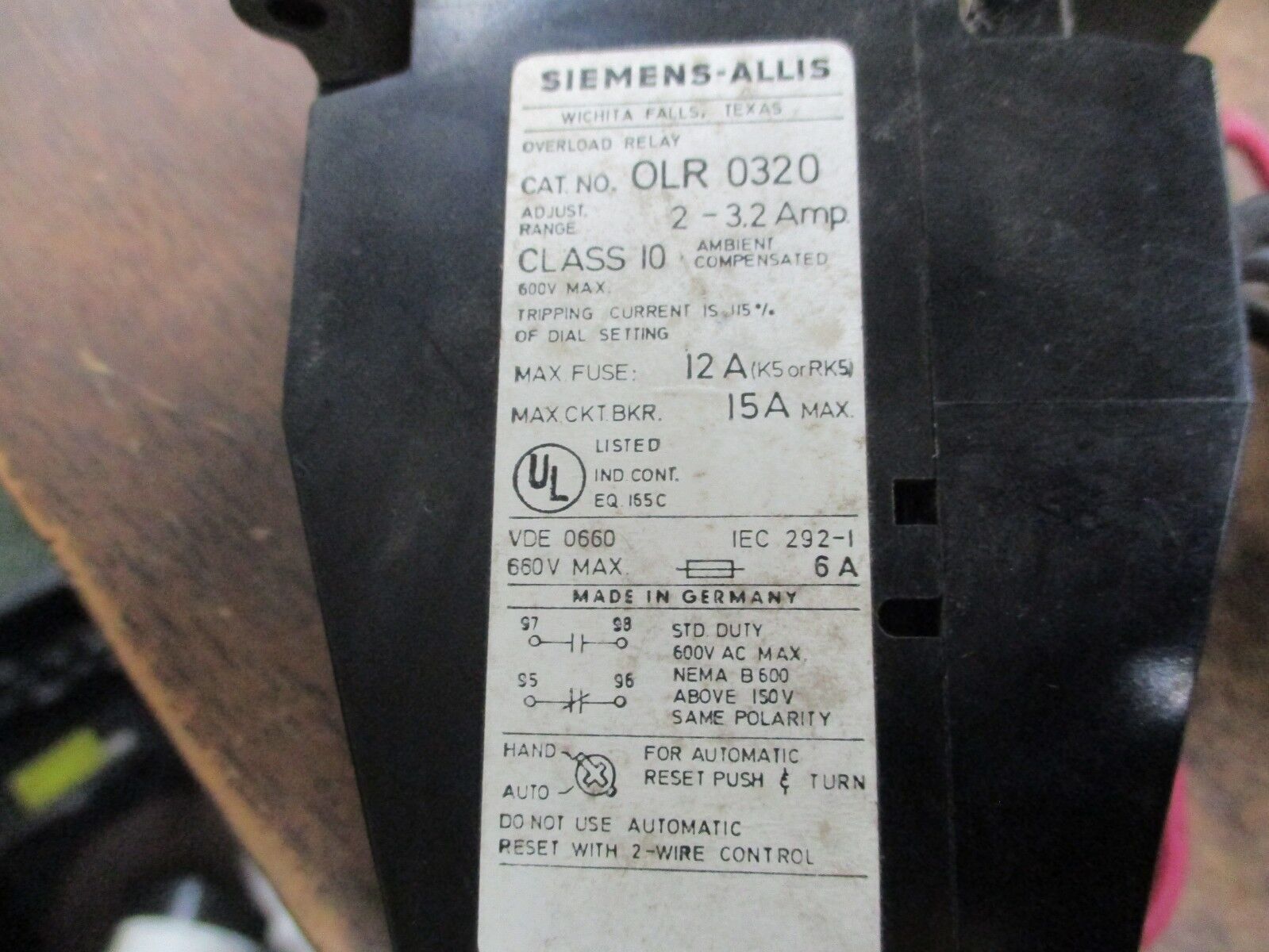 Siemens Contactor CXL10*3 OLR 0320 120V Coil 27A 600V Used