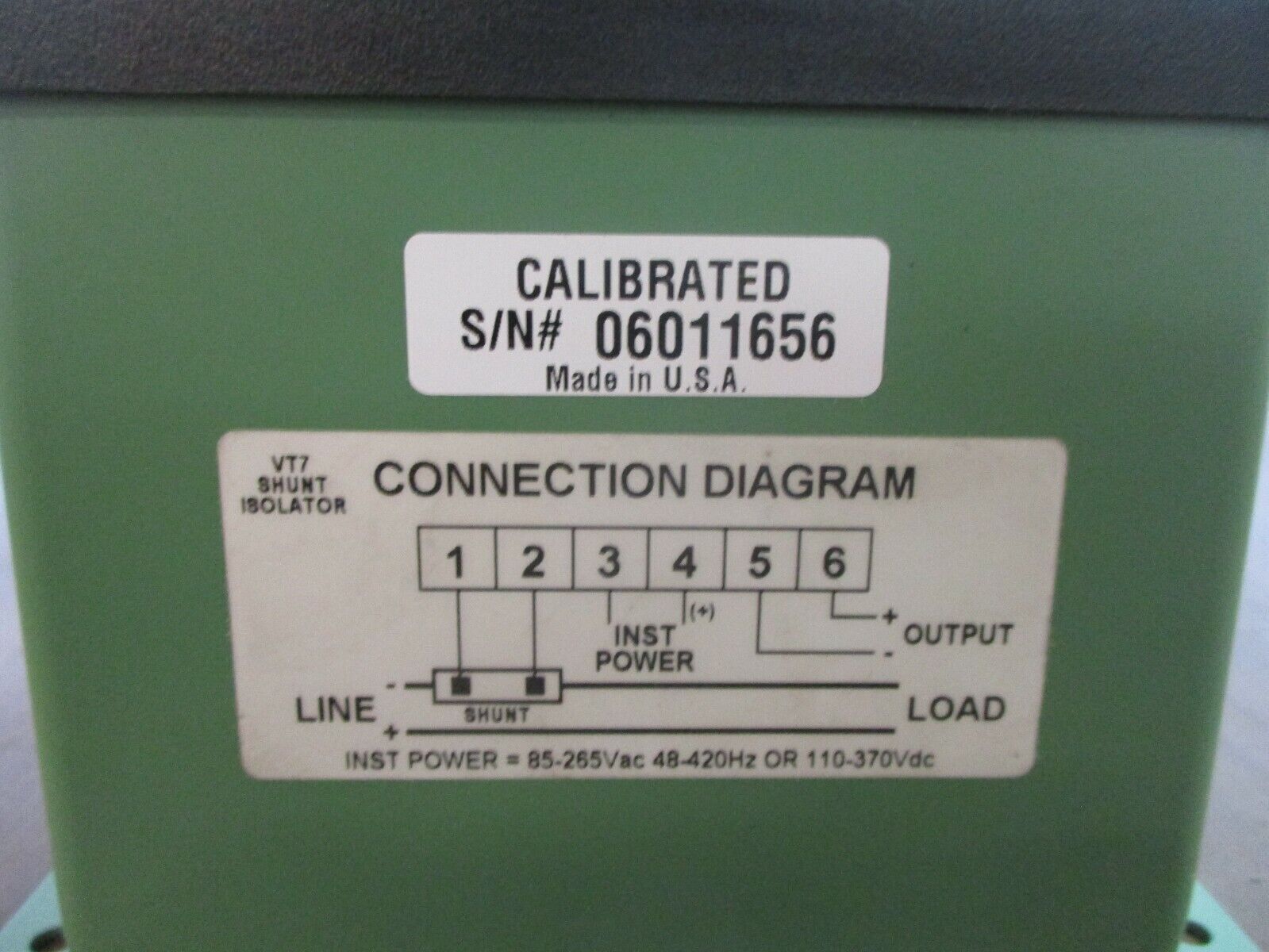 Ohio Semtronics Voltage Transducer VT7-016EY100 Input: 0-100mVDC Used