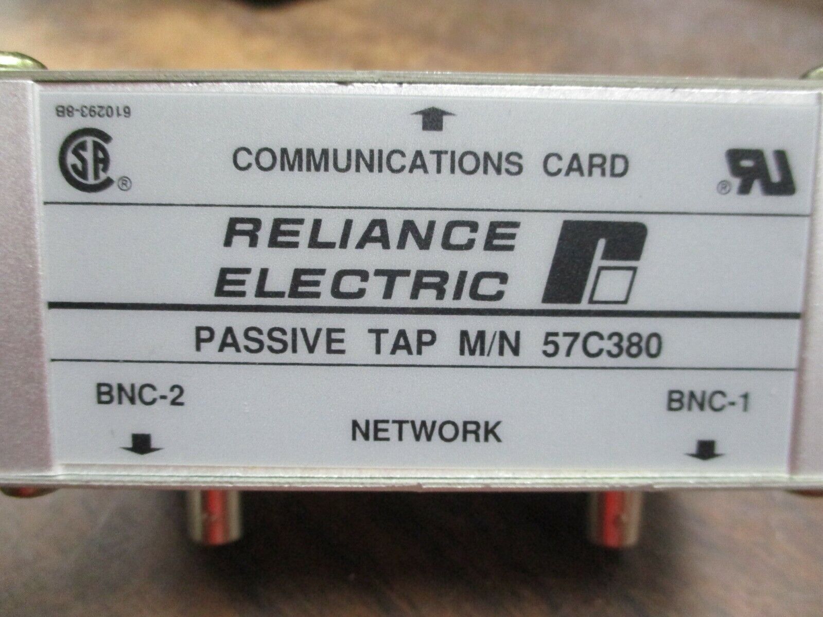 Reliance Electric Passive Tap for Coaxial Cable 57C380 BNC-2 Port BNC-1 Port