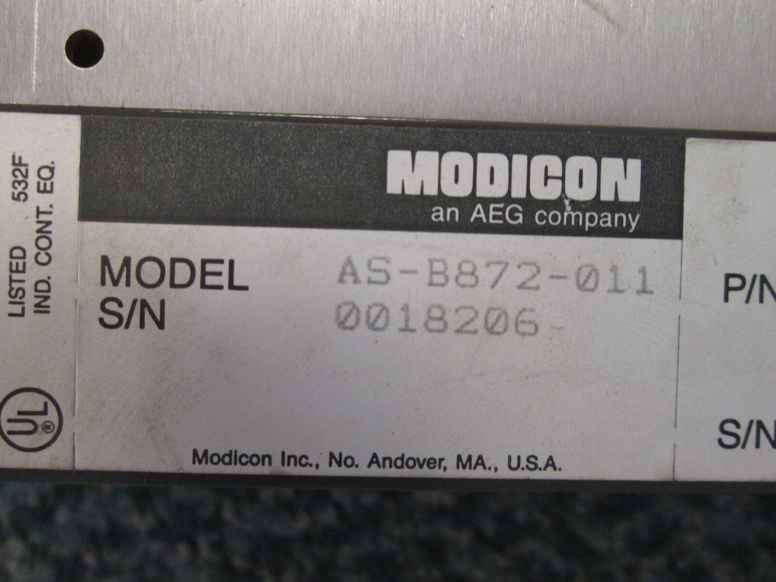Modicon Voltage Analog Output AS-B872-011 Used