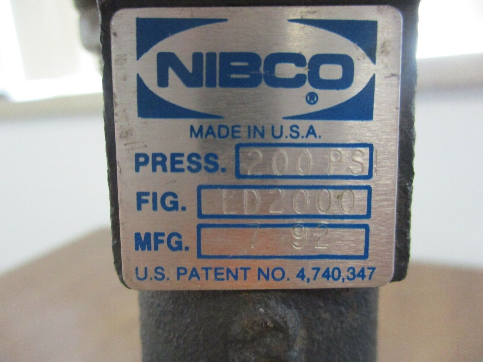 NIBCO Butterfly Valve LD2000 Size: 3" Used
