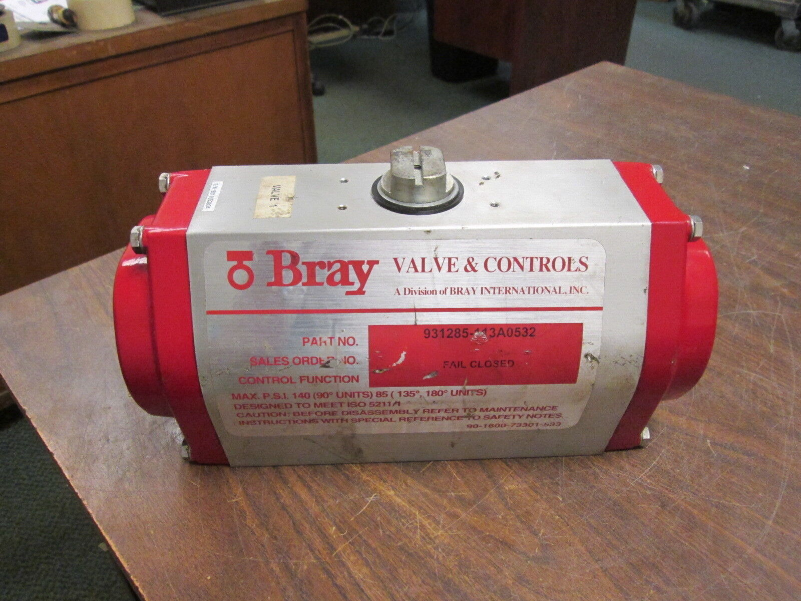 Bray Actuator 931285-113A0532 Fail Closed Used