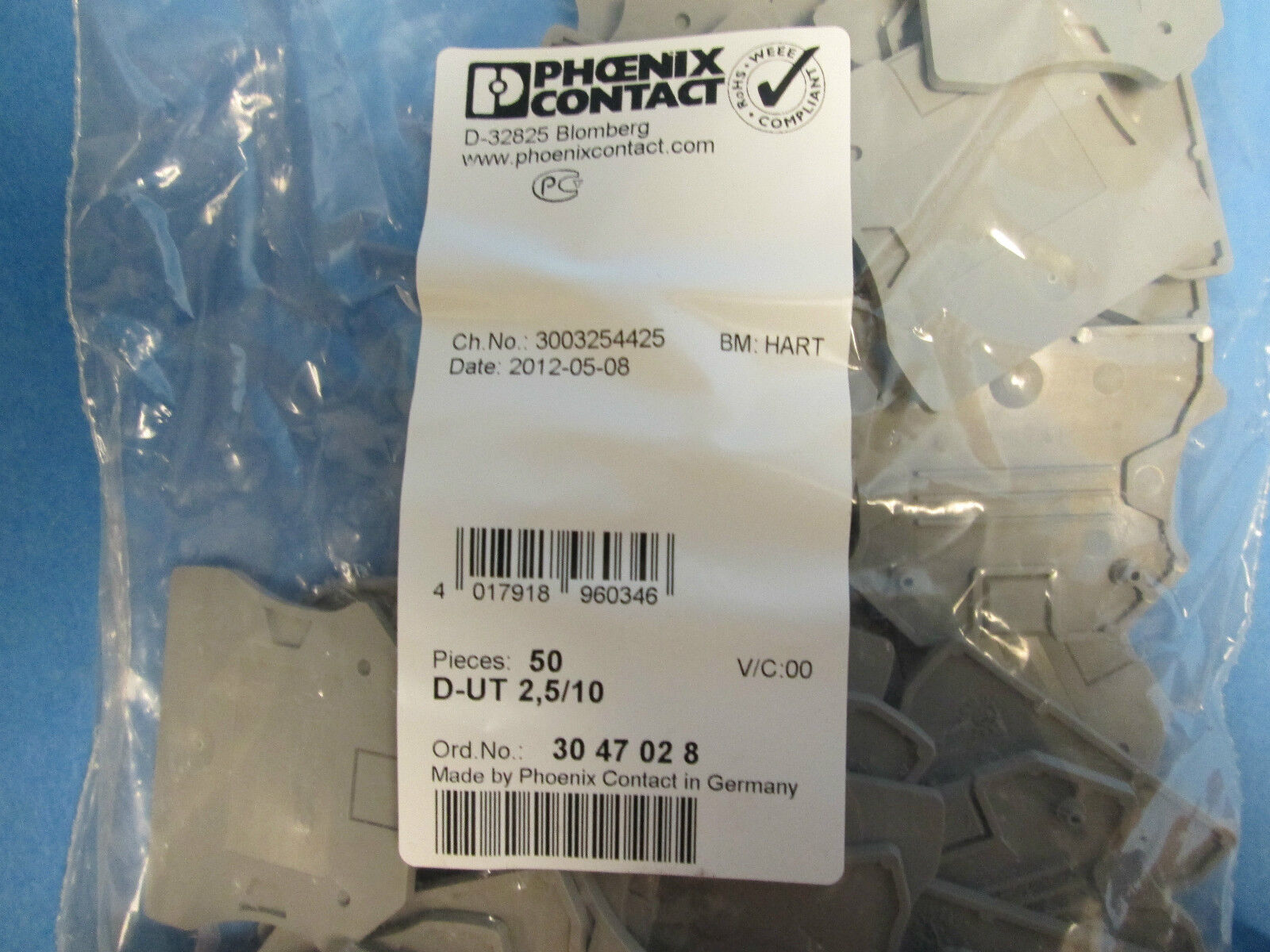 Phoenix Contact D-UT 2,5/10 *Bag Of 50* New Surplus