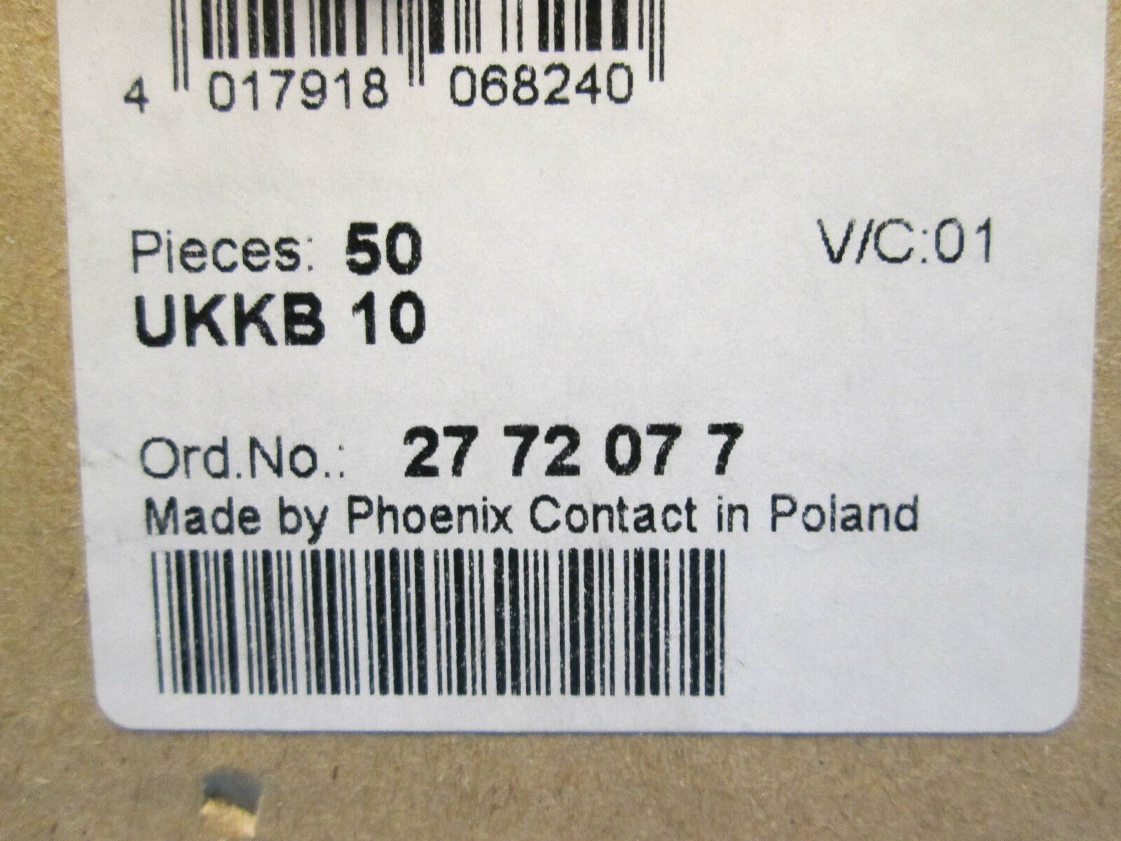 Phoenix Contact Terminal UKKB 10, Lot of 50! New!!!