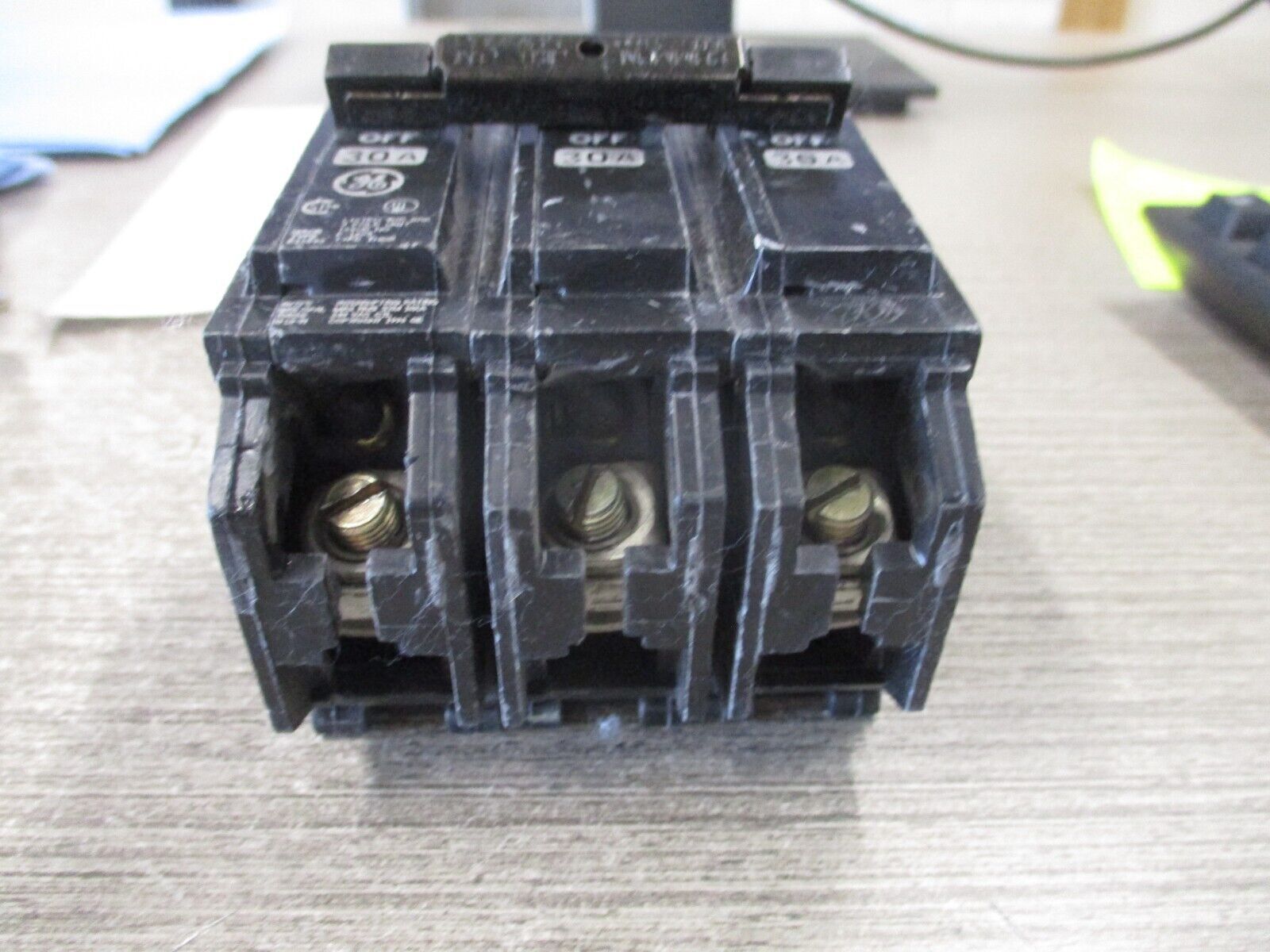 GE Bolt-On Circuit Breaker THQB 320 30 30A 240V 3P " No Screws" Used