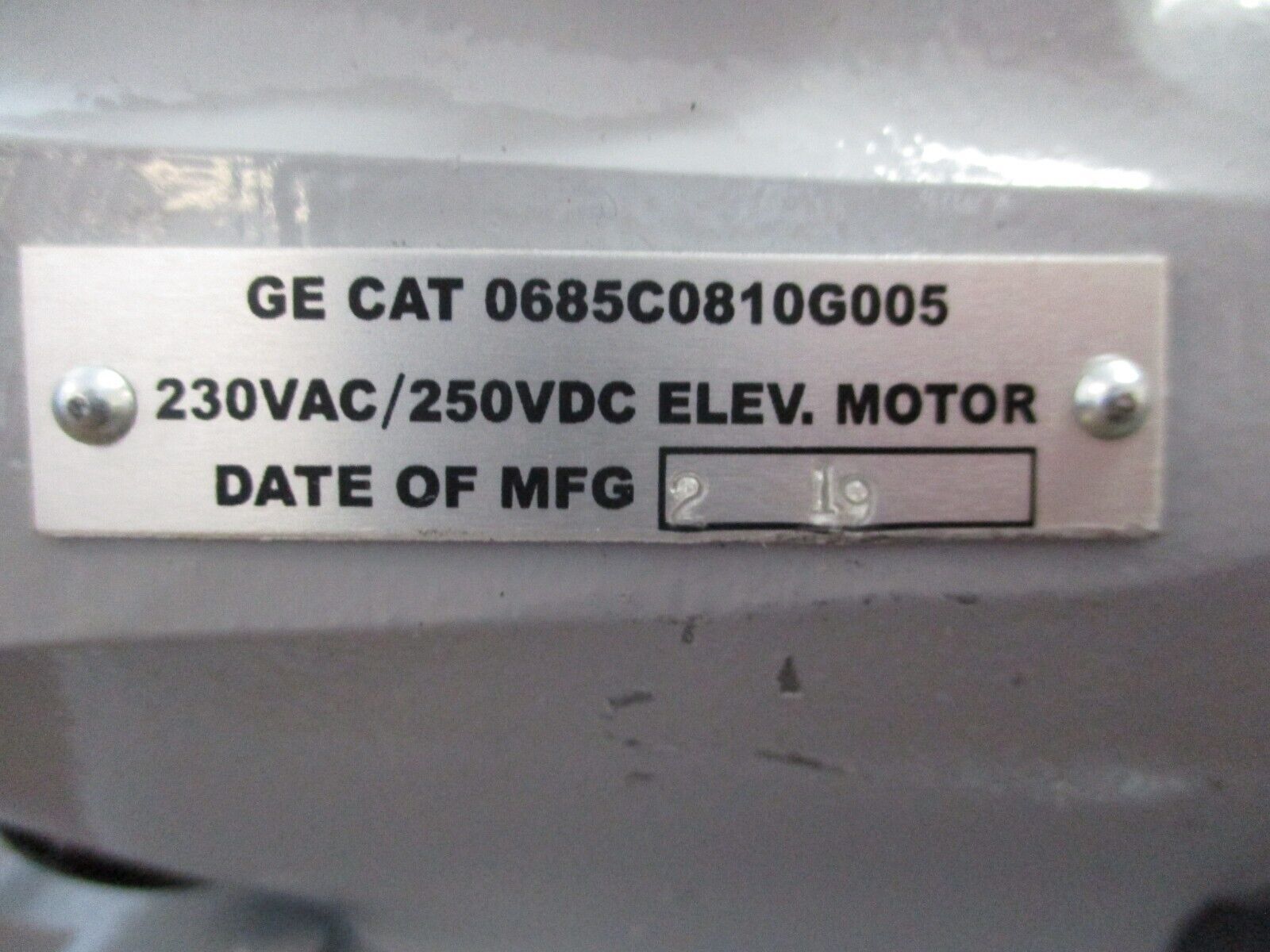 GE Elevating Motor 0685C0810G005 230VAC/250VDC *No Box* New Surplus