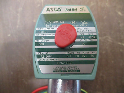 Asco RedHat Solenoid Valve 8262H022 120V Coil New Surplus
